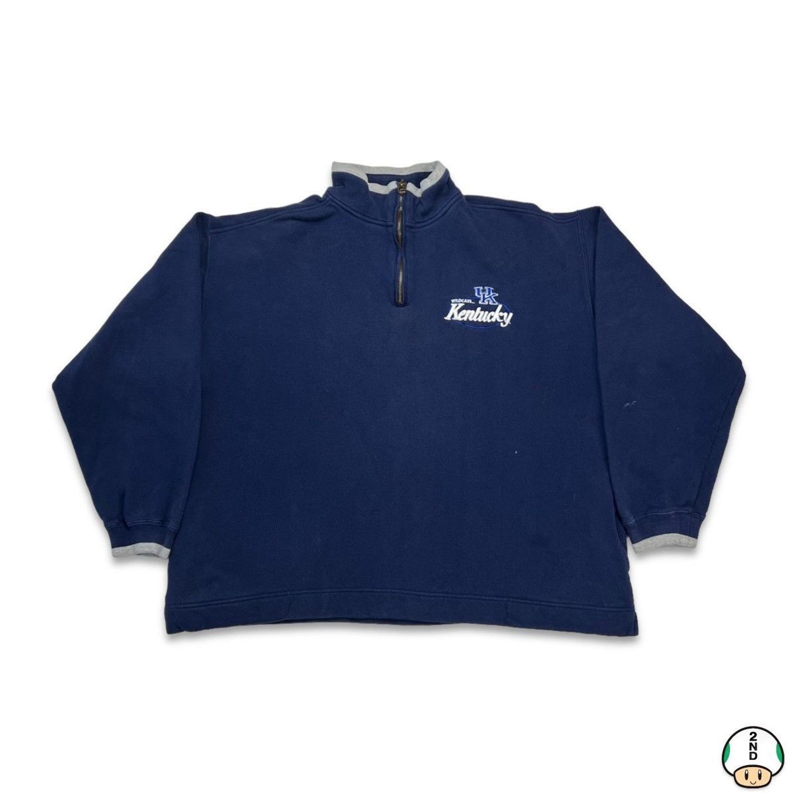NCAA × Vintage Pro Player University Kentucky Wildcats Sweatshirt 1/4 Zip Size US M / EU 48-50 / 2 - 1 Thumbnail