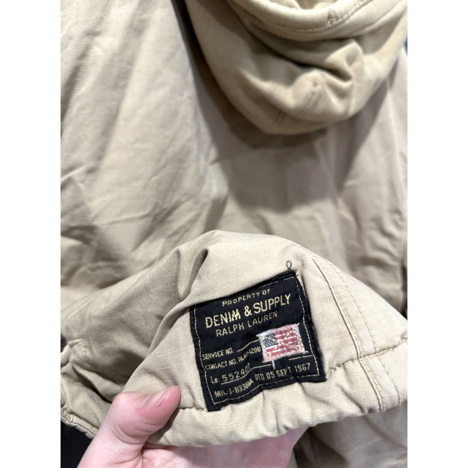 Ralph Lauren Polo Ralph Lauren Denim Supply M-65 Puffer Jacket Men’s Large Shirt/Coat Beige Ang Denim Cushion Down Wool? Size US L / EU 52-54 / 3 - 6 Thumbnail