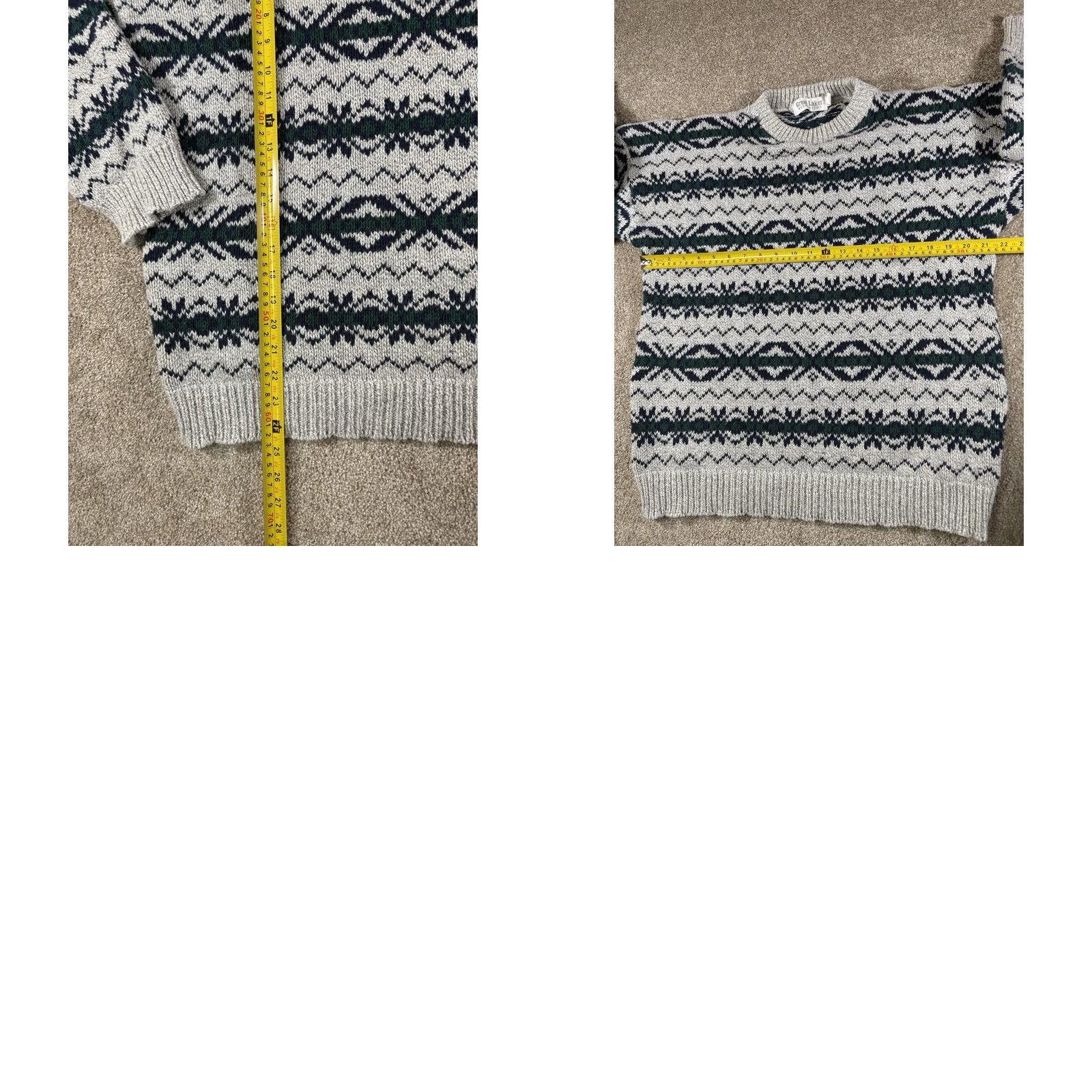 Greats VINTAGE Great Lakes Recreation Sweater Men L Fair Isle Striped USA Made Size US L / EU 52-54 / 3 - 8 Thumbnail