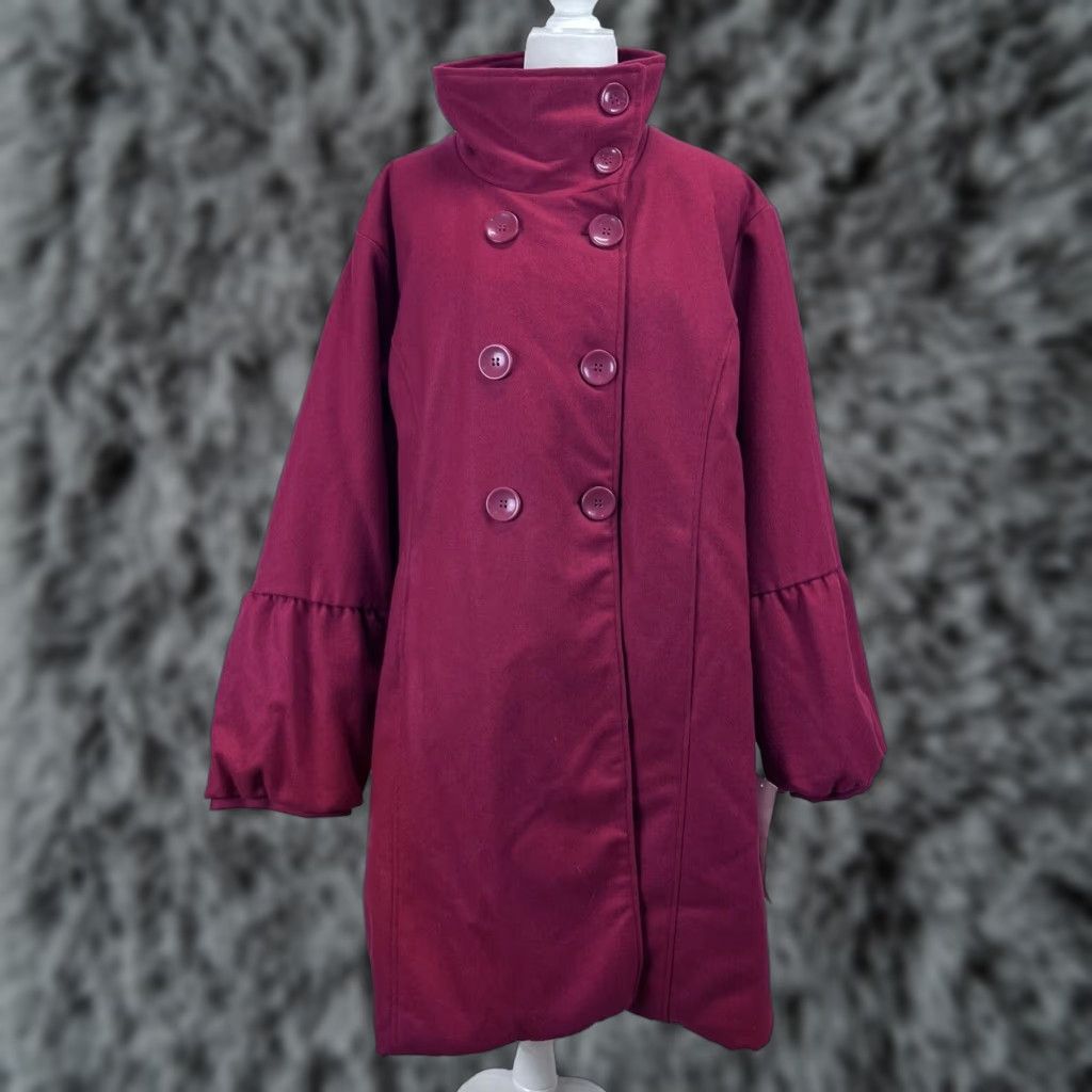 Vintage VINTAGE Excelled Wool Blend Coat Jacket Womens 3X Plus Red Lined Quilted NWT Coat Size XXL / US 16-18 / IT 52-54 - 1 Thumbnail