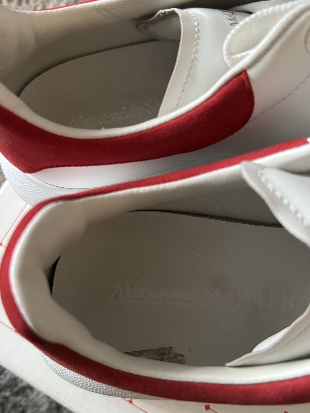 Alexander McQueen Alexander McQueen Oversized Sneakers – White/Red – IT 40.5 Size US 10.5 / IT 40.5 - 4 Thumbnail