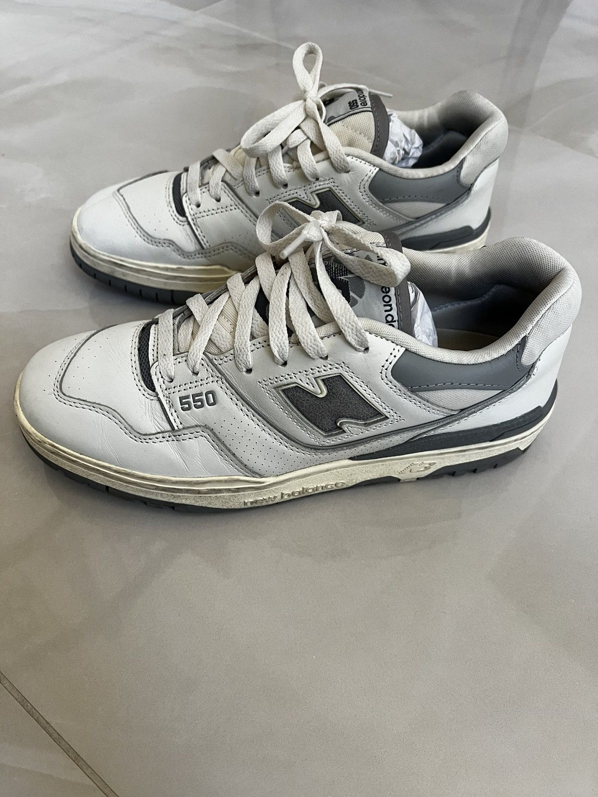 image of Aime Leon Dore New Balance 550 Grey White Ald Gray 9 Shoes, Men's