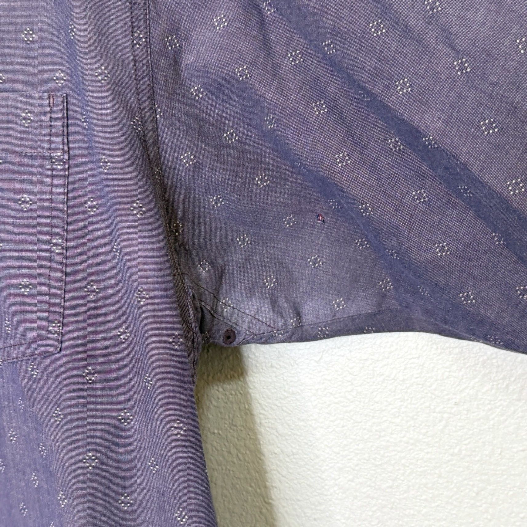 Ariat Ariat Pro Series Button Down Shirt Mens L Purple Long Sleeve Cotton Blend Button-Up Chest Pocket Western Theme Size US L / EU 52-54 / 3 - 5 Thumbnail