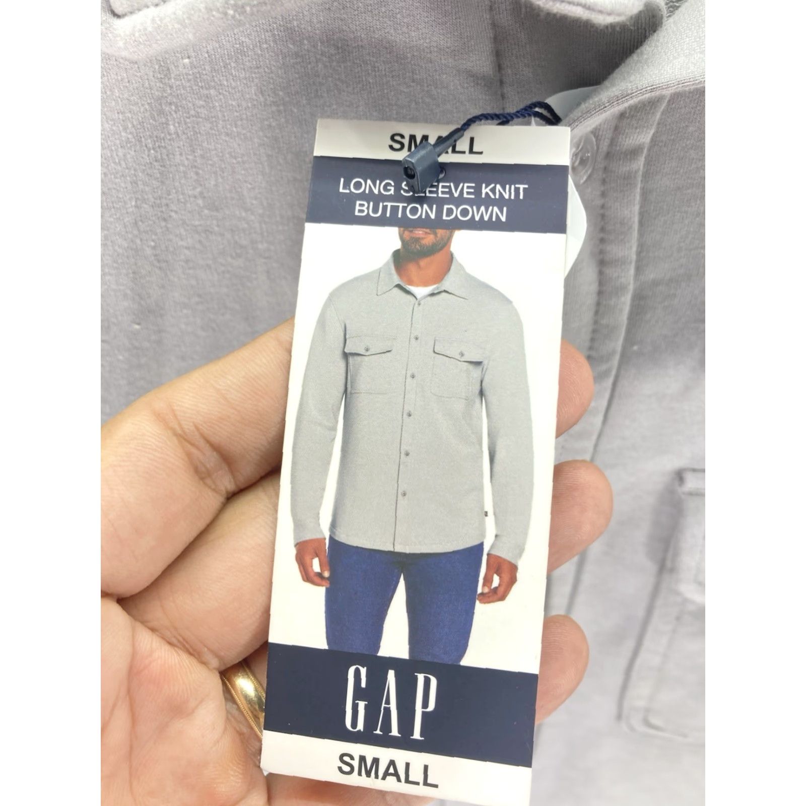 Gap Gap Shirt Men Size Small Gray Button-Up Long Sleeve Cotton Blend Stretch NWT Size US S / EU 44-46 / 1 - 4 Thumbnail