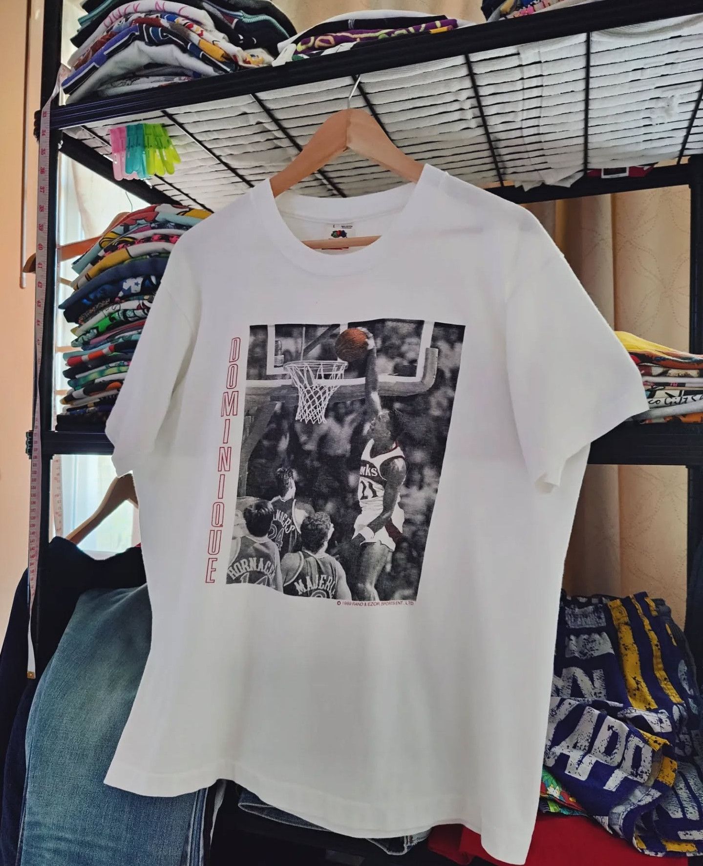 Fruit Of The Loom × NBA × Vintage Vintage 1989 Dominique Wilkins, Atlanta Hawks Size US L / EU 52-54 / 3 - 4 Thumbnail