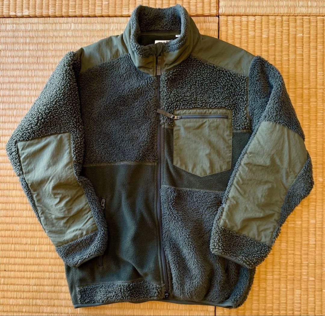 💚 Engineered Garments x Uniqlo Boa Fleece Jacket Green