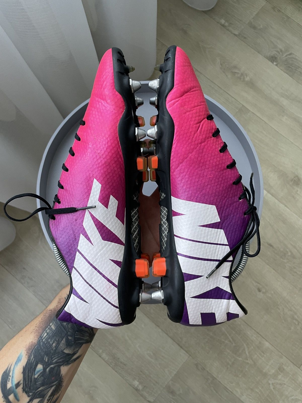 Vintage Nike Mercurial Vapor IX FG Pink Sz 11 Cleats Soccer