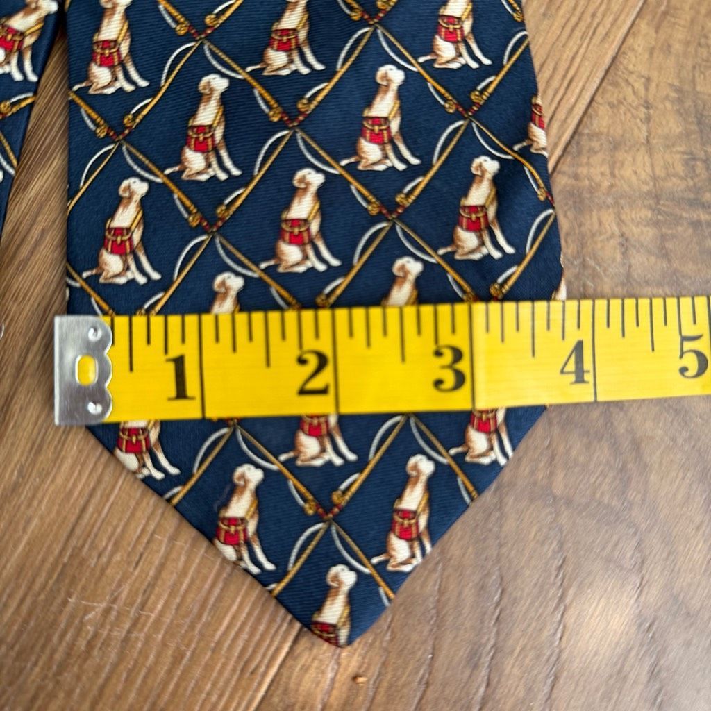 Brooks Brothers Brooks Brothers 100% Silk Tie Dog Navy Blue Size ONE SIZE - 3 Thumbnail