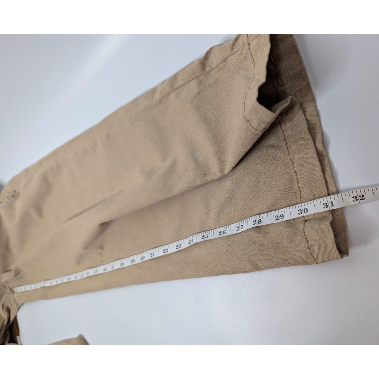 Vintage American Eagle Pants Women's 10 Khaki Wide Leg Stretch Baggy Y2K 90s Skate Vintage No Size 32" / US 10 / IT 46 - 6 Thumbnail