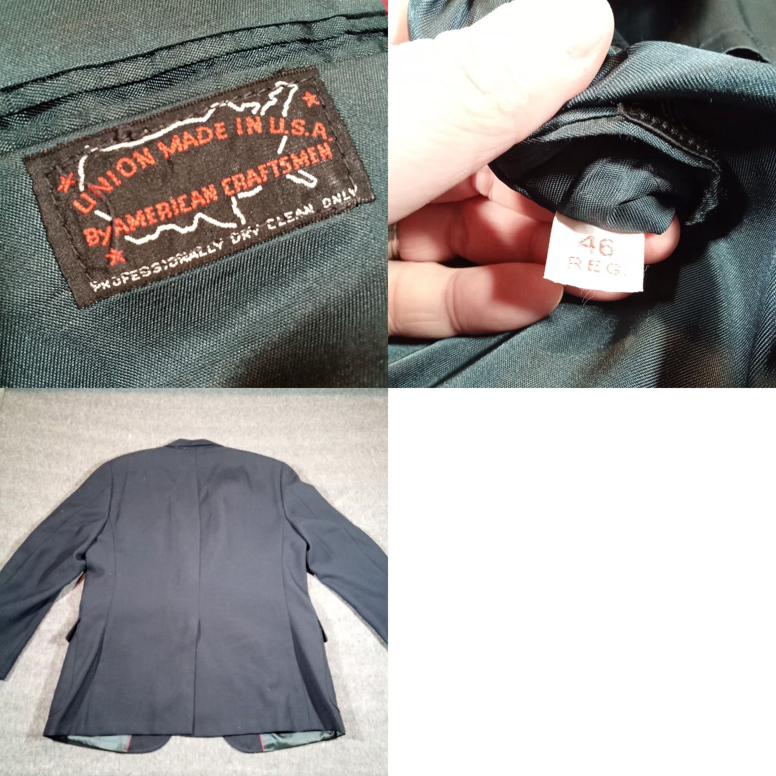 Vintage VINTAGE Anthony Allan Mens Blazer 46 Reg Blue Jacket USA Made Two-Button Single-Breasted, USA, 70s, Blue, Blazer, Mens Size 46R - 9 Thumbnail