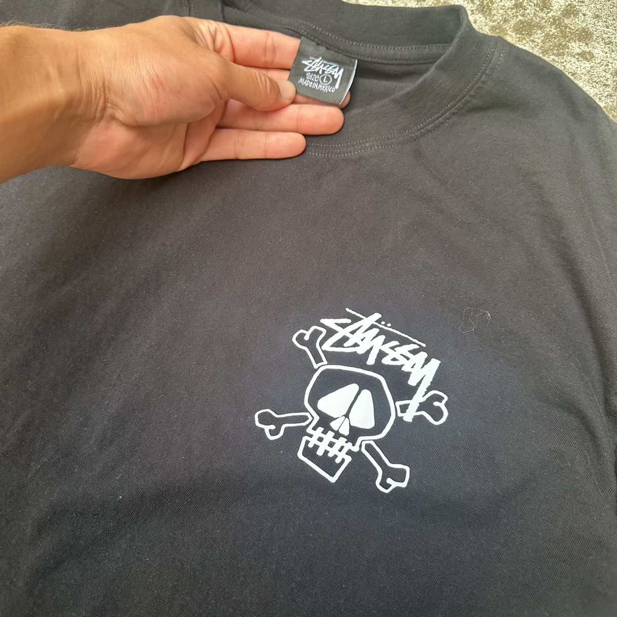 Stussy Black Stussy Skull Crossbones t-Shirt Size Large Size US L / EU 52-54 / 3 - 4 Thumbnail