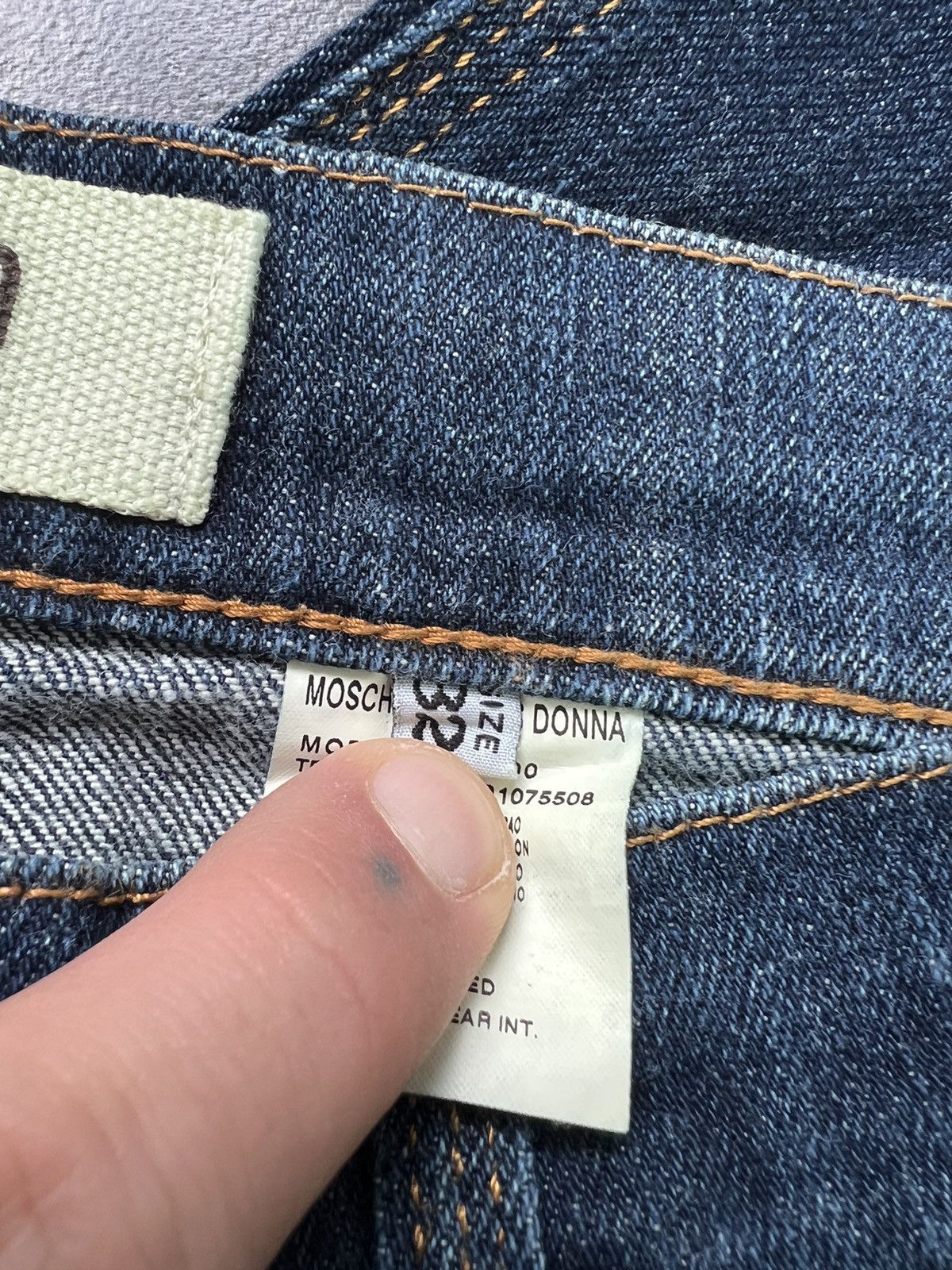 Moschino × Vintage Moschino vintage 90s heart pockets vintage flared jeans Size 32" / US 10 / IT 46 - 10 Thumbnail