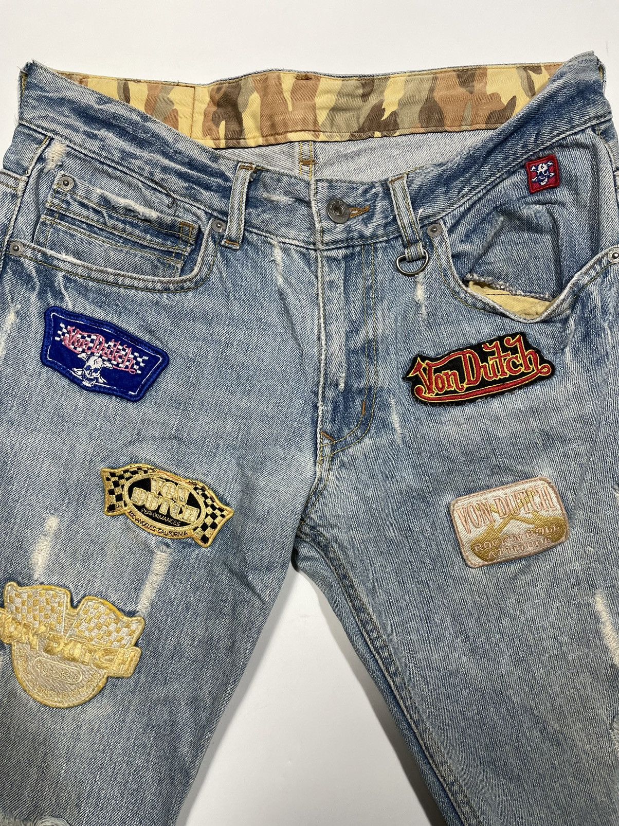 Von Dutch Vintage Von dutch patch y2k 2000 multi logo wide straight Size US 30 / EU 46 - 6 Thumbnail