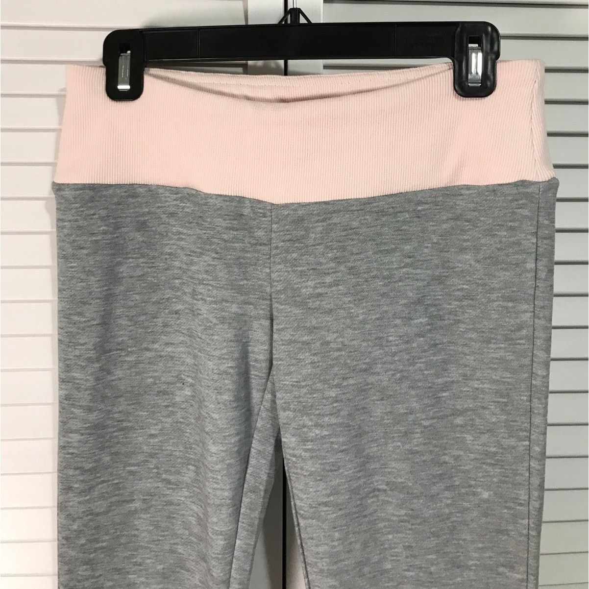 Other NWT IAEY Y2K Pink Gray Fold Over Low Rise Yoga Pants M Size 28" / US 6 / IT 42 - 3 Thumbnail