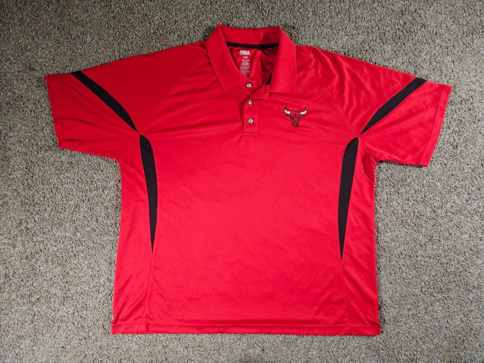 NBA NBA Chicago Bulls 2xl Red Polo Shirt Size ONE SIZE - 1 Thumbnail