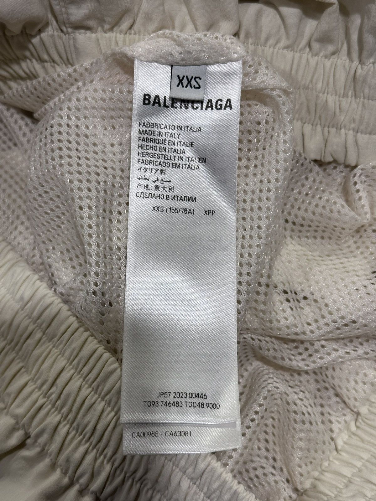 Balenciaga Balenciaga Sport Icon 3B White Zip Track Windbreaker Jacket Size US XXS / EU 40 - 13 Thumbnail