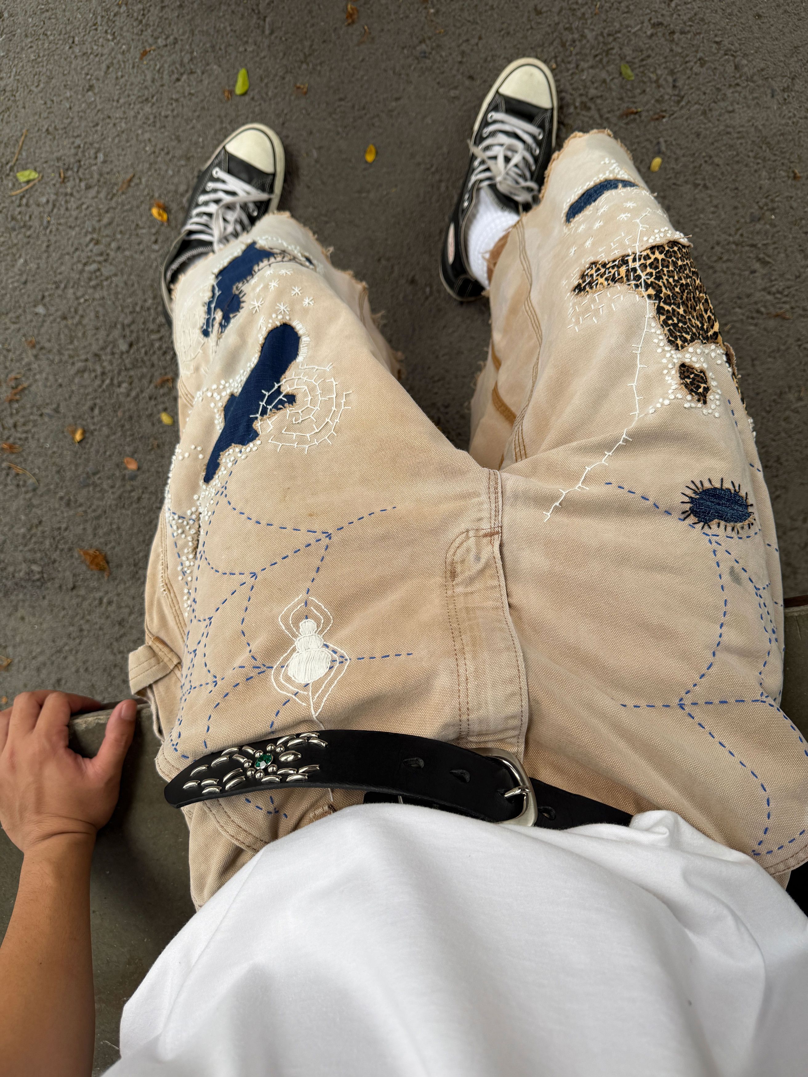 Japanese Brand Boro Patchwork Carhartt Carpenter Size US 36 / EU 52 - 14 Thumbnail
