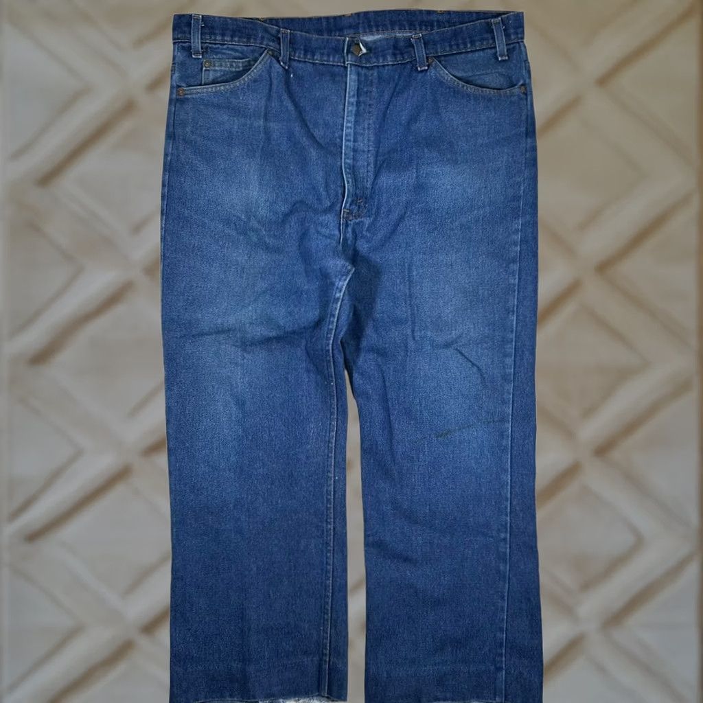 Levi's VINTAGE Levi's Mens Straight Leg Denim Jeans Medium Wash Altered Hem 42x28 Size US 42 / EU 58 - 1 Thumbnail
