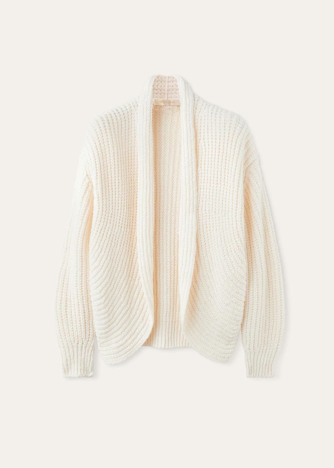Loro Piana o1srvl11e0425 FAN6403 Cocooning Cardigan in Cream Size L / US 10 / IT 46 - 1 Thumbnail