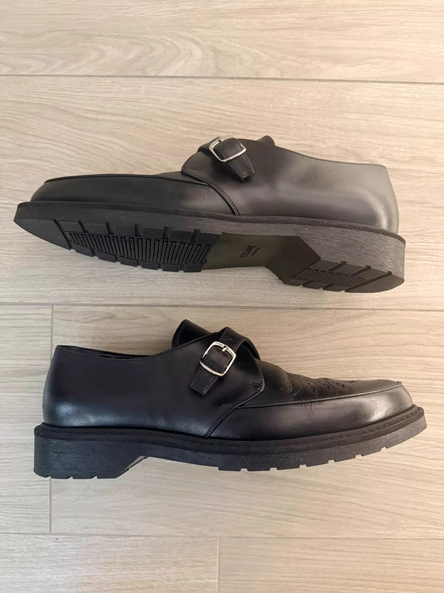 Celine Celine by Hedi Slimane Monk Leather Derby EU40 5w Size US 7 / EU 40 - 4 Thumbnail