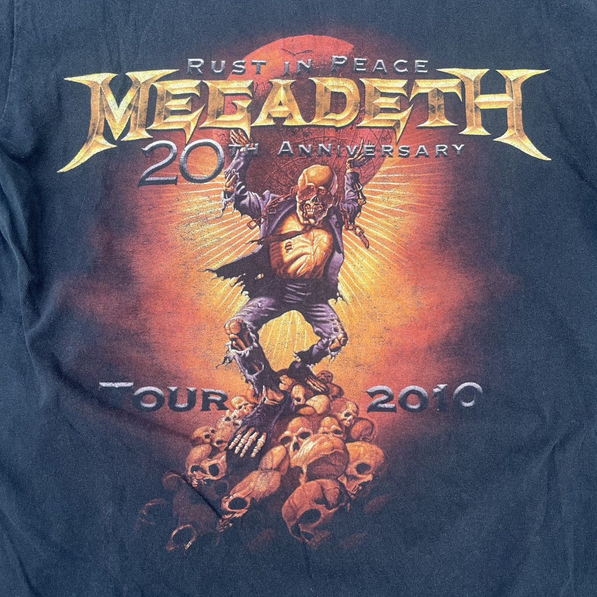 Megadeth Vintage 2010 Megadeth Rust in Peace Tee Anniversary Tour Size US M / EU 48-50 / 2 - 2 Thumbnail