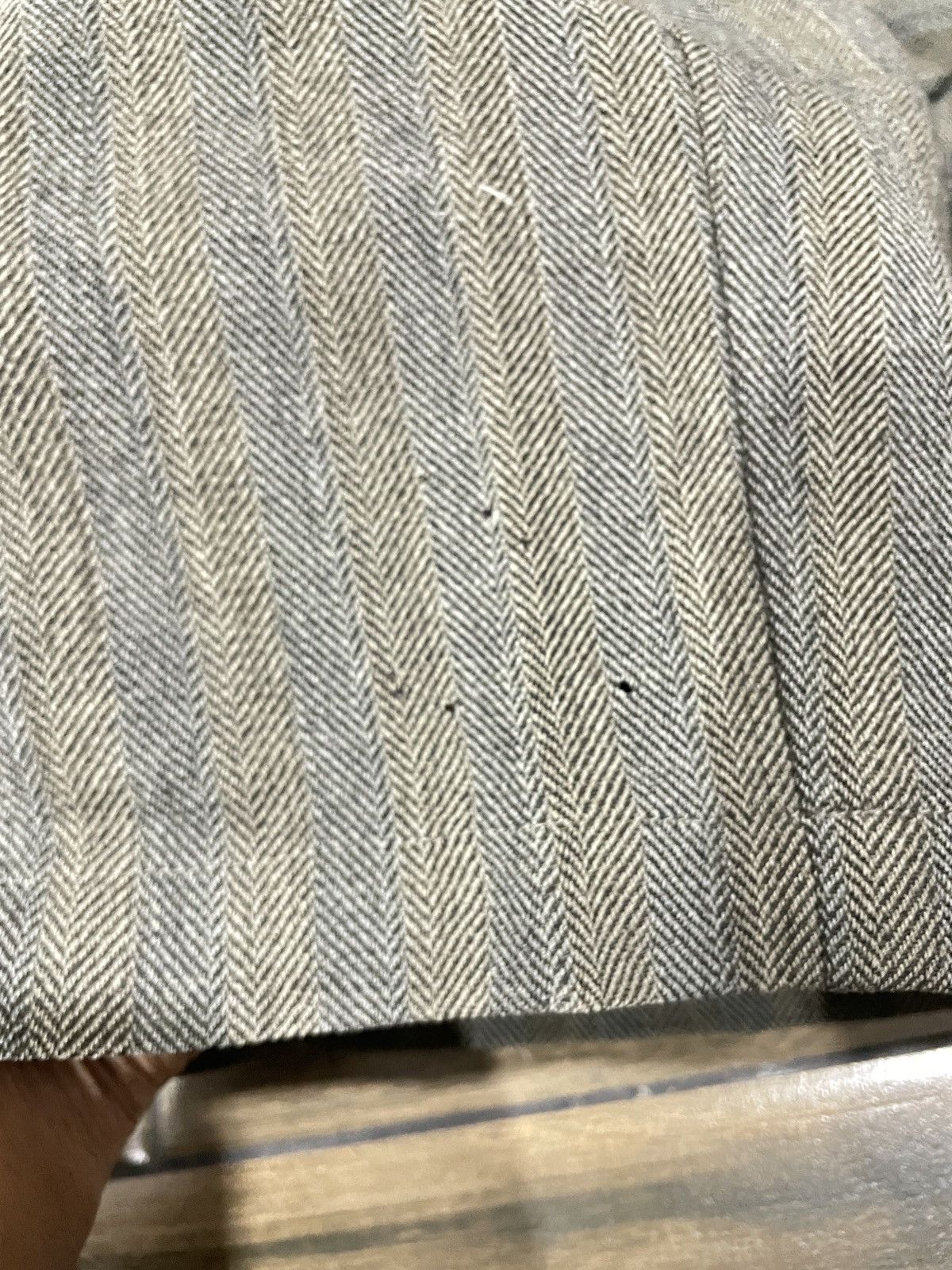 Dries Van Noten High Waist Grey Wool Herringbone Wide Cargo Pants Trousers Size US 31 - 25 Thumbnail