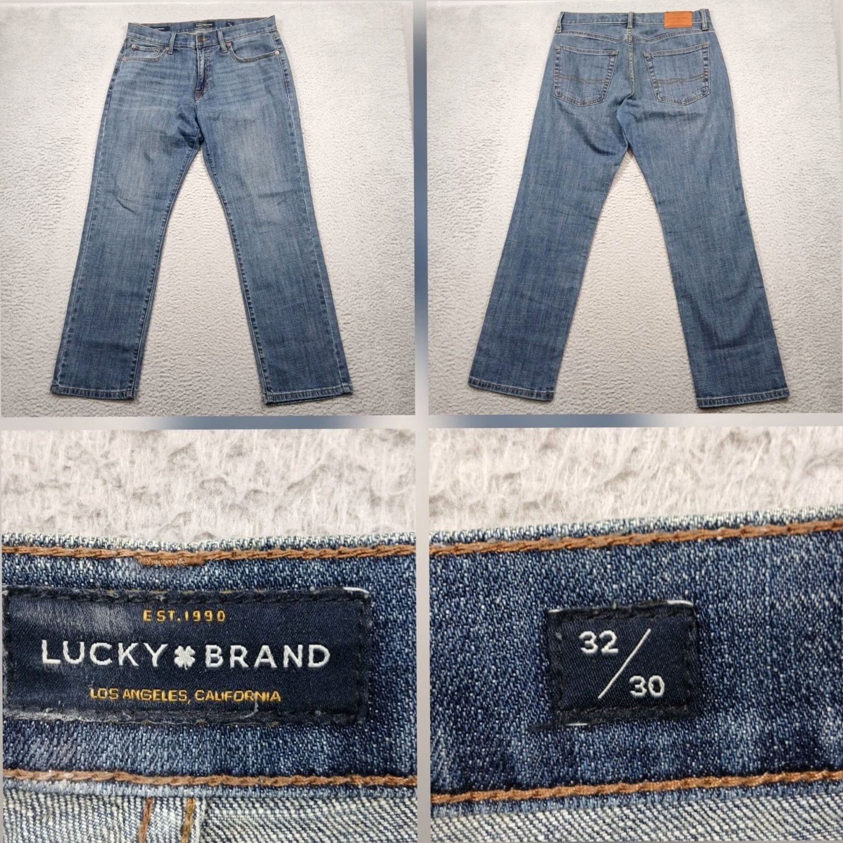 Lucky Brand Lucky Brand Jeans Men's Straight Fit Blue Denim Size 32x30 Size US 32 / EU 48 - 2 Thumbnail