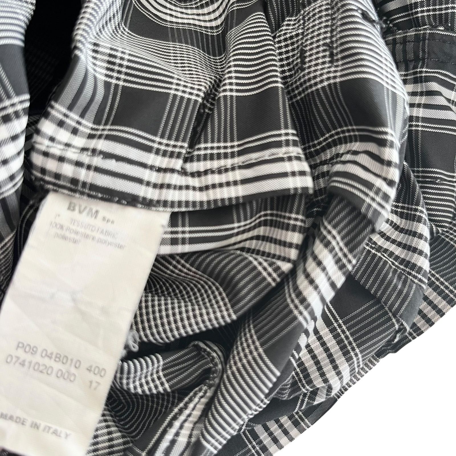 Other Blue Les Copains Black White Plaid Short Trench Coat Jacket Size S / US 4 / IT 40 - 9 Thumbnail