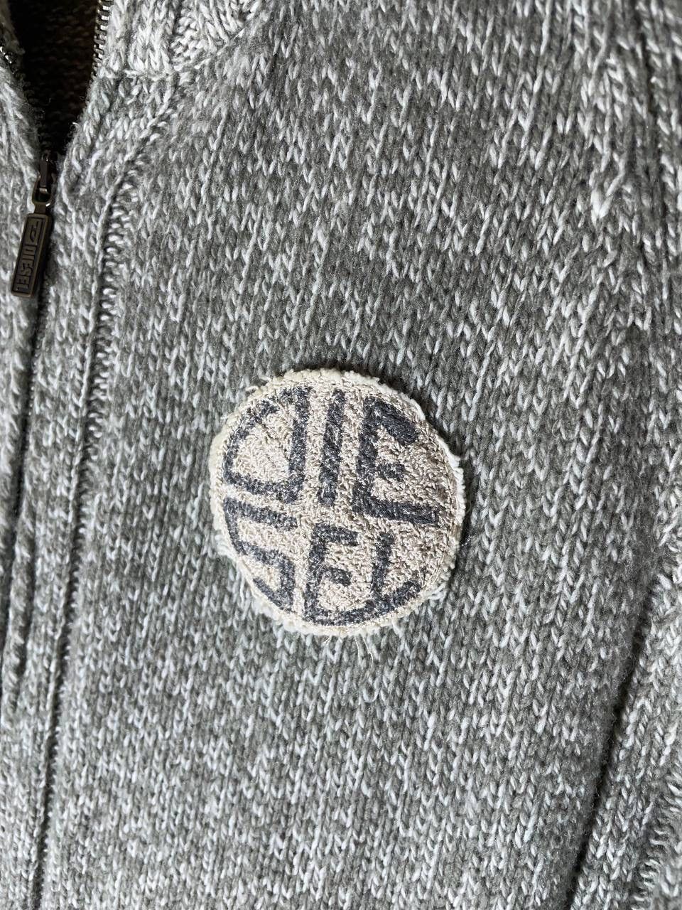 Diesel × Vintage Diesel Vintage Logo Wool Zip Up Sweater Size US XL / EU 56 / 4 - 3 Thumbnail