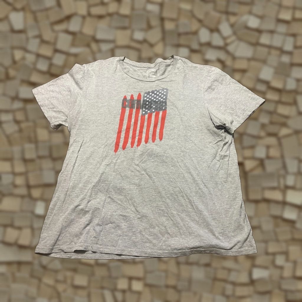 Converse Converse Shirt Women's XXL Gray Red White Blue American Flag T-Shirt Casual Modern Basic Size XXL / US 16-18 / IT 52-54 - 1 Thumbnail