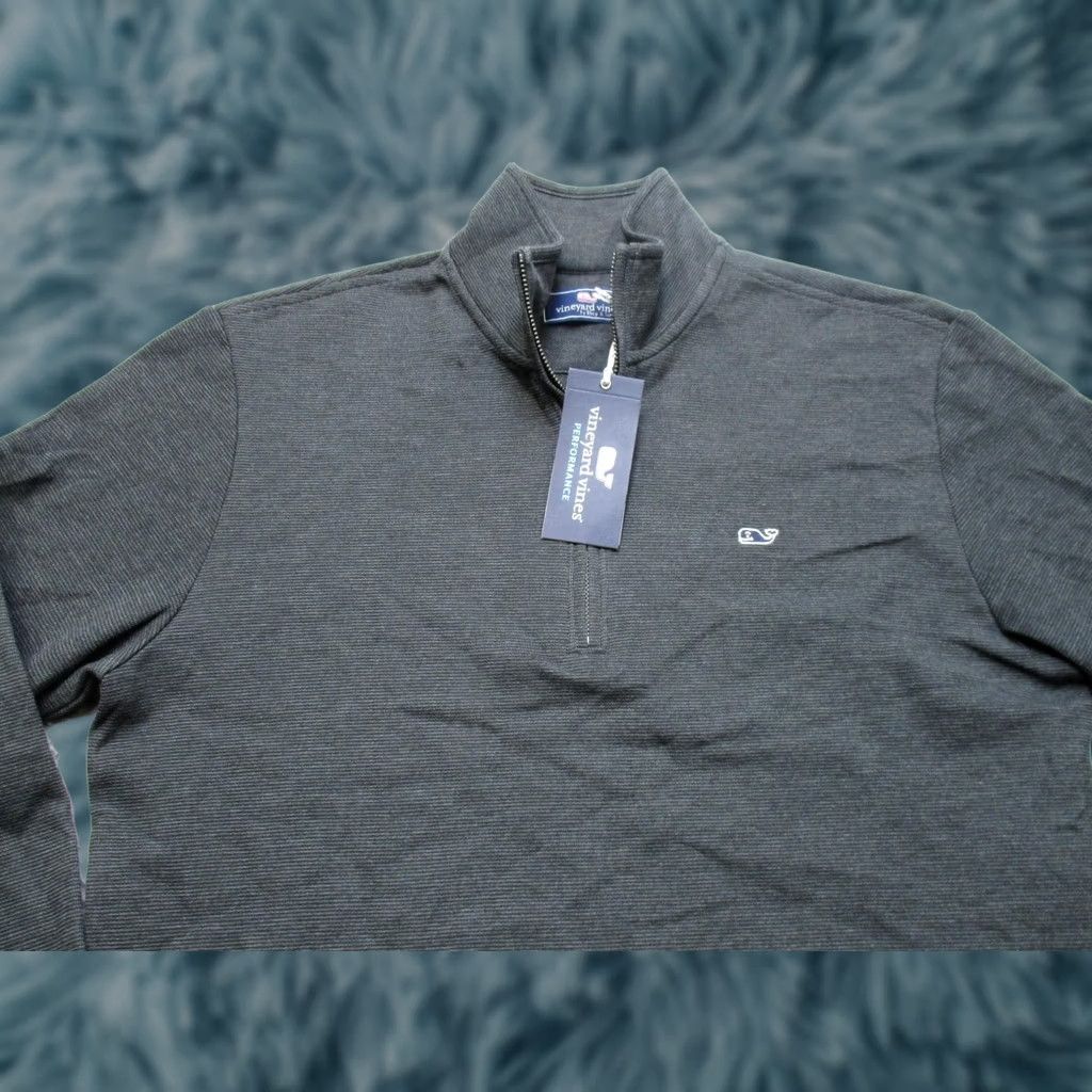 Vineyard Vines Vineyard Vines Quarter Zip Pullover Mens S Black Long Sleeve Performance Top Size US S / EU 44-46 / 1 - 1 Thumbnail