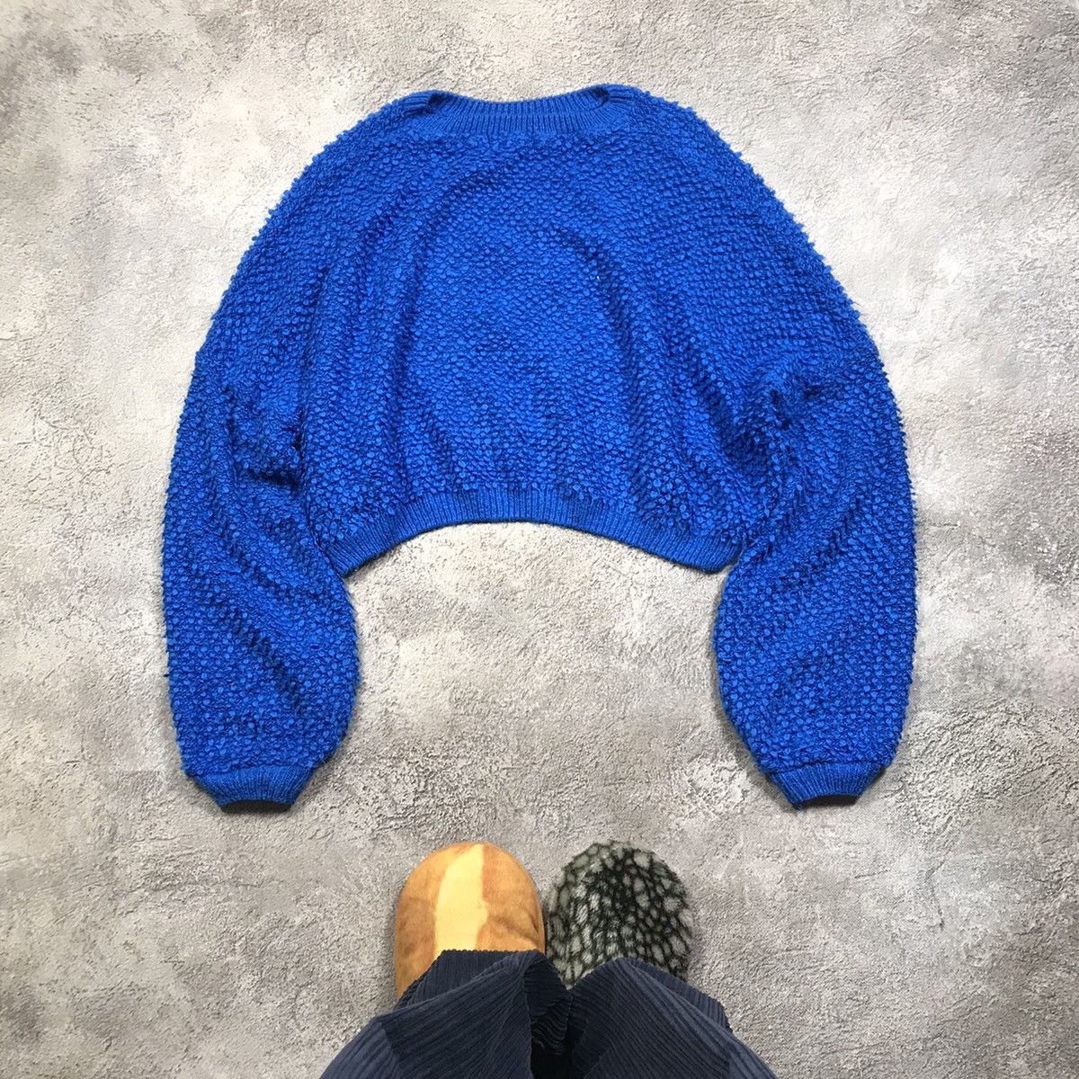 Vintage Vintage Y2K Oversized Abstract Knit Sweater Streetwear Blue Size M / US 6-8 / IT 42-44 - 1 Thumbnail