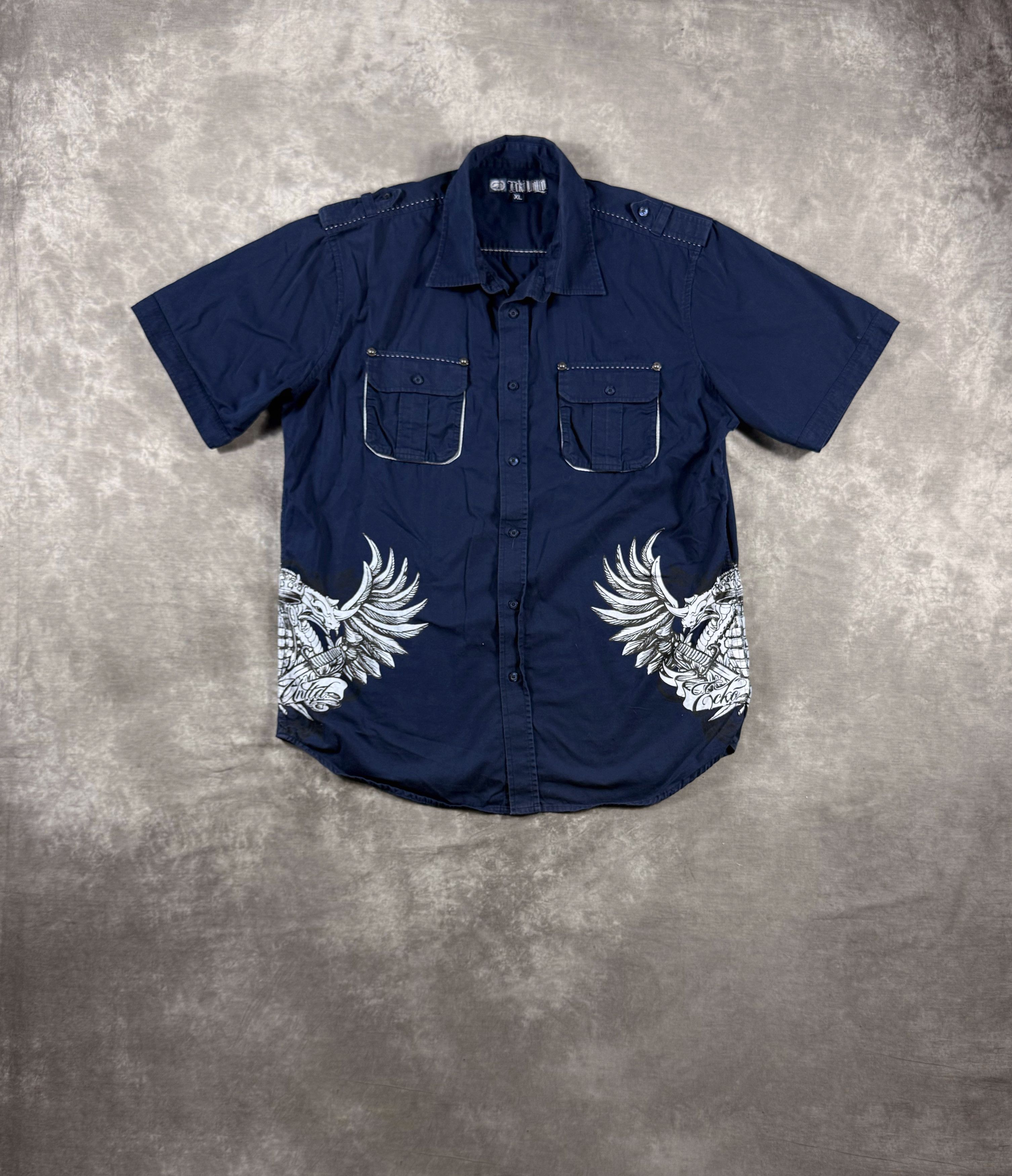 Ecko Unltd. Ecko Unltd Heaven & Hell XL Short Sleeve Shirt Vintage Y2K Size US XL / EU 56 / 4 - 11 Thumbnail
