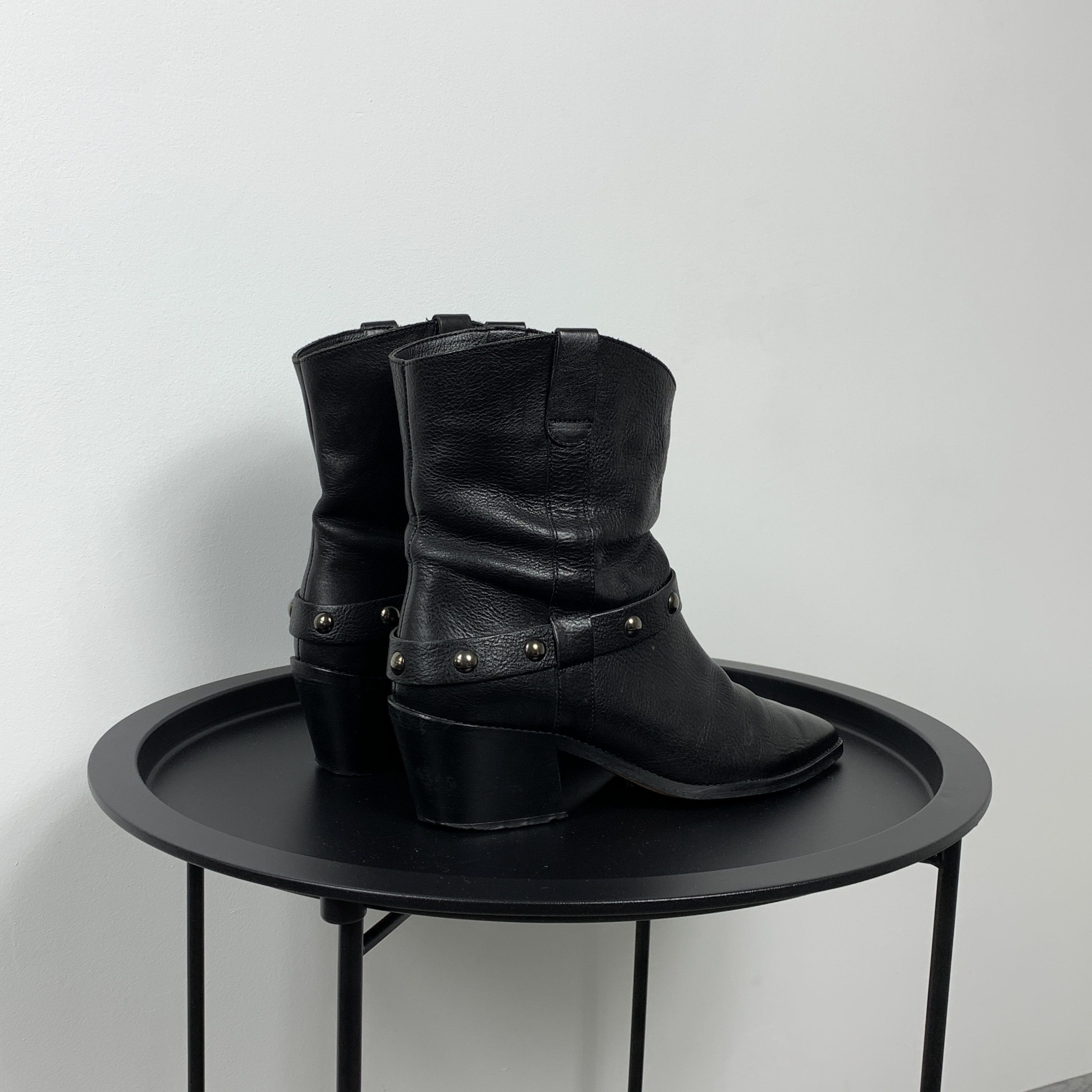 Vintage Vintage Y2K Cowboy Texas Style Leather Women's Black Boots Size US 9 / IT 39 - 3 Thumbnail