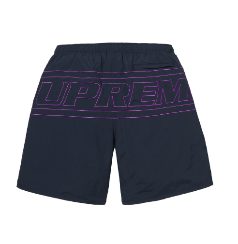 Supreme Supreme Big Logo Nylon Short Navy Size Small Size US 30 / EU 46 - 2 Thumbnail