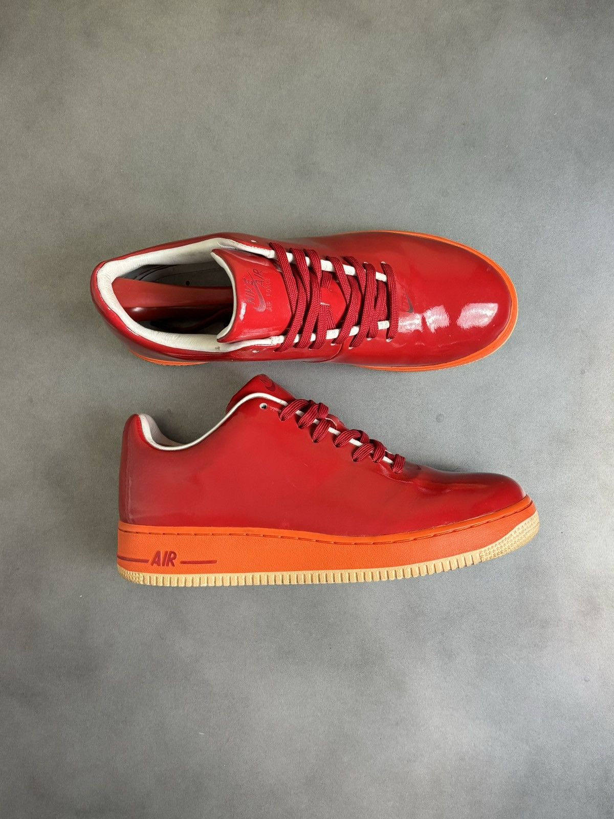 Nike × Supreme × Vintage 2006 Nike Air Force 1 Supreme Seamless Patent Leather VNTG Size US 10 / EU 43 - 16 Thumbnail