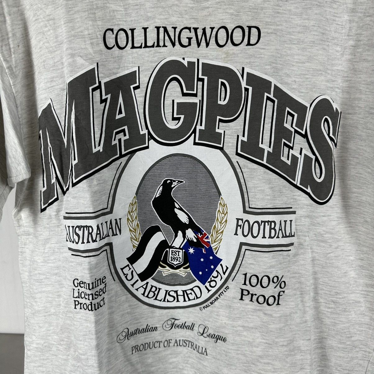 NFL × Vintage Vintage 90s Collingwood Magpies Football AFL T-shirt Size US M / EU 48-50 / 2 - 3 Thumbnail