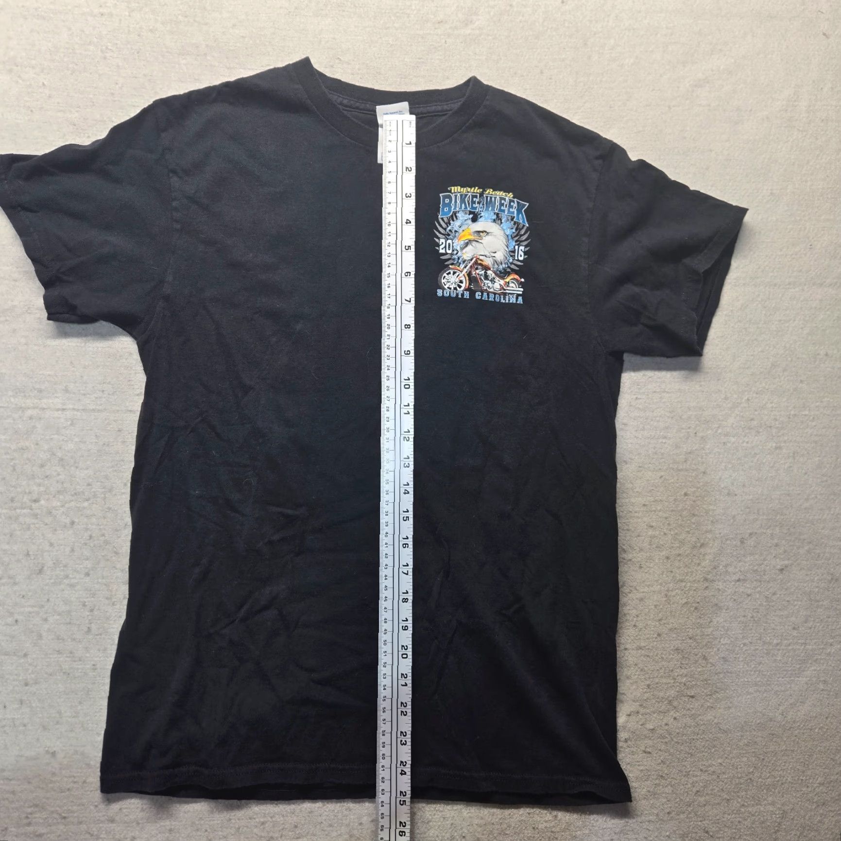 Vintage Carolina Shirt Men 2016 Myrtle Beach South Carolina Bike Week Short Sleeve Crew Neck Black M Medium Logo Graphic Print Century Size US M / EU 48-50 / 2 - 6 Thumbnail