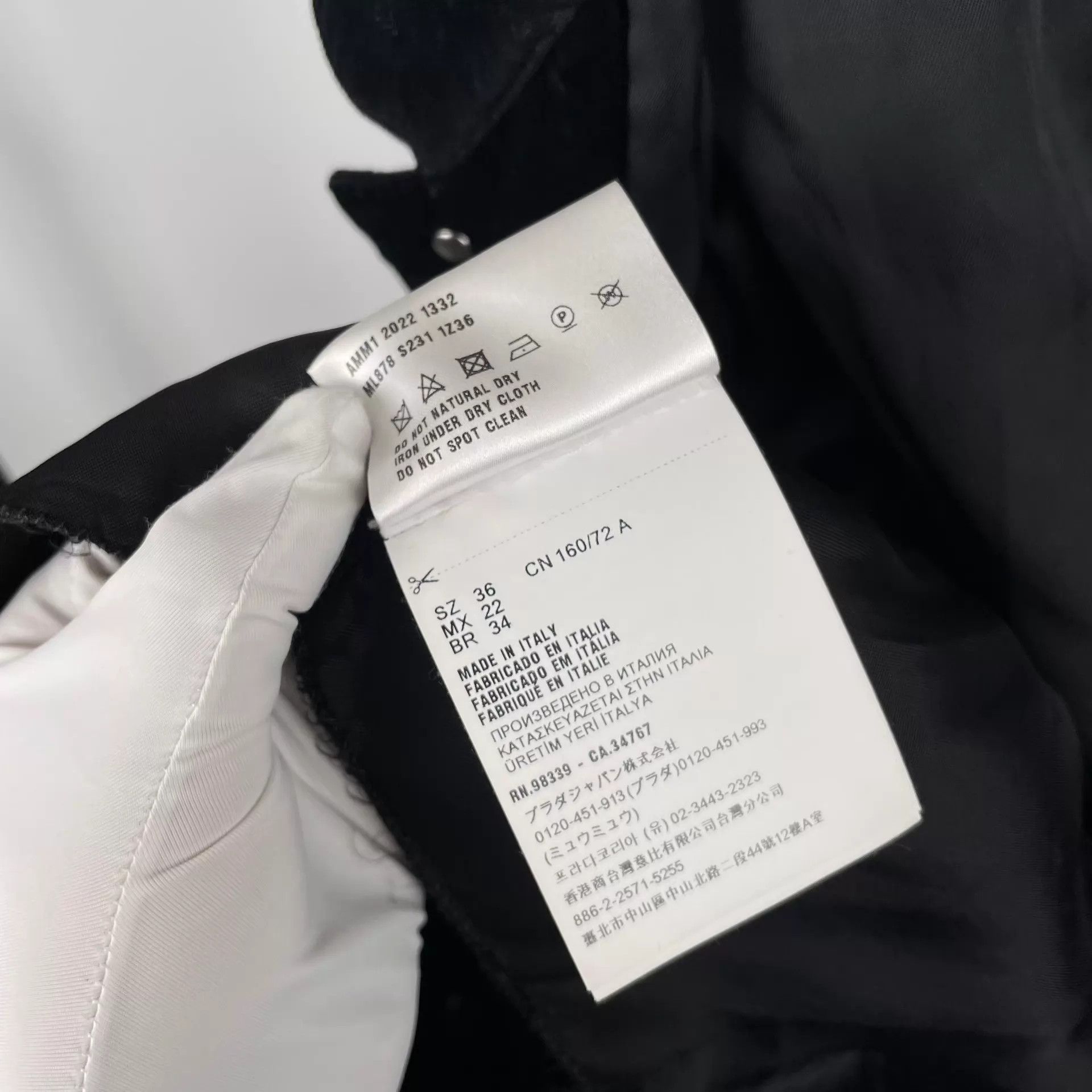Miu Miu MIU MIU Women's Corduroy Black Jacket 36 Size XS / US 0-2 / IT 36-38 - 6 Thumbnail
