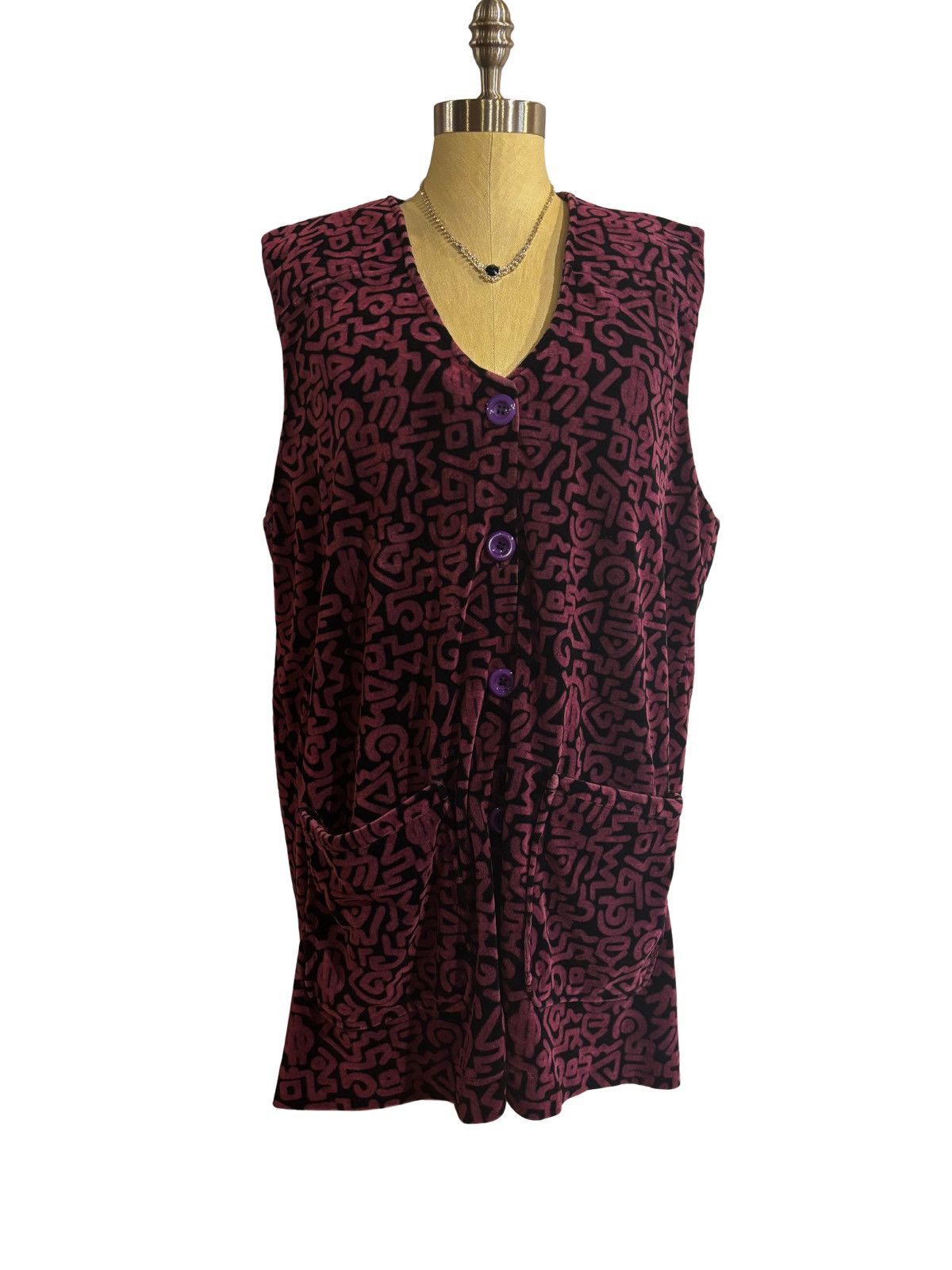 Other Women’s purple winter Vest.wt6749 Size XXL / US 16-18 / IT 52-54 - 1 Thumbnail