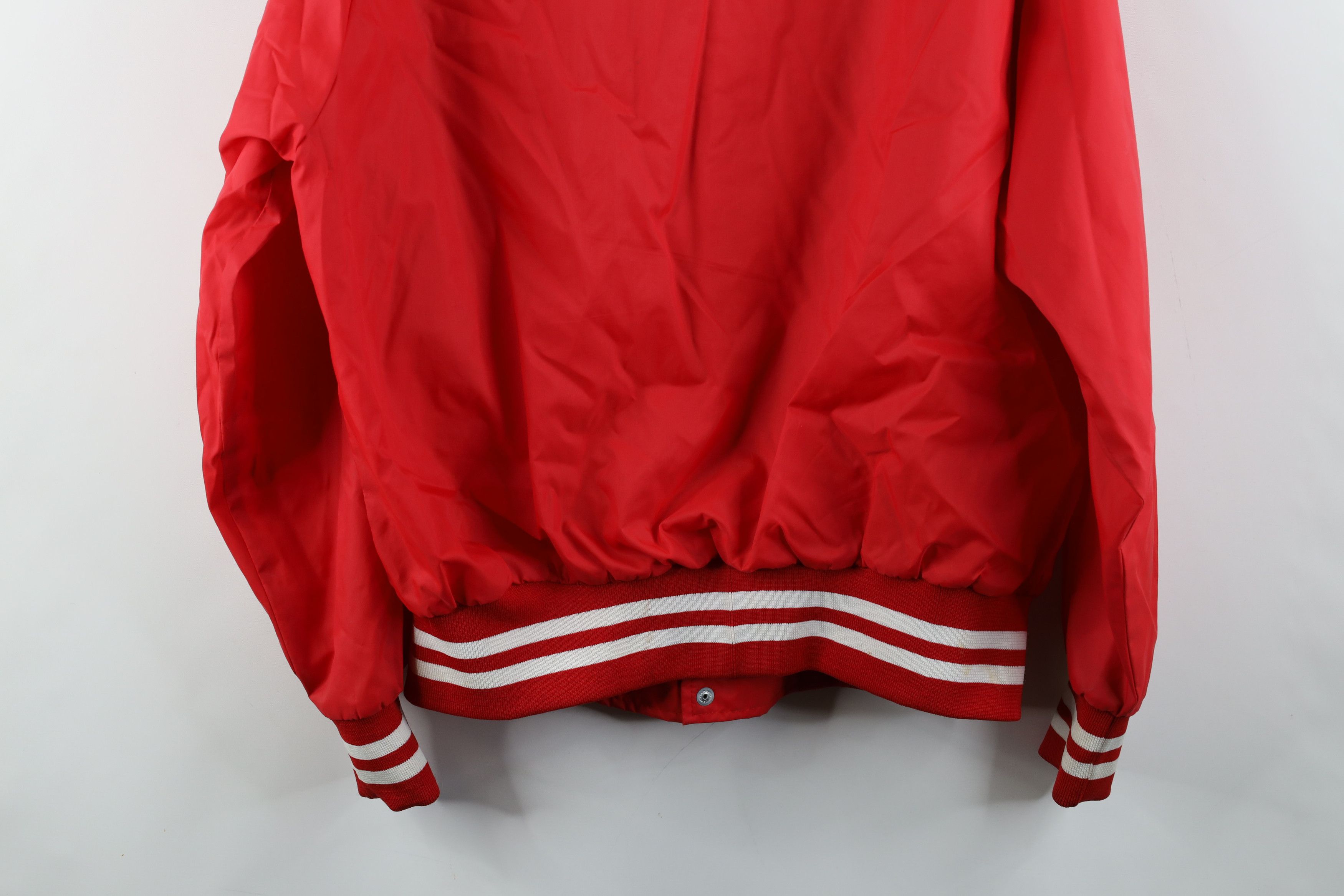 Vintage Vintage 70s 80s Lined Striped Bomber Jacket USA Red Size US XL / EU 56 / 4 - 17 Thumbnail