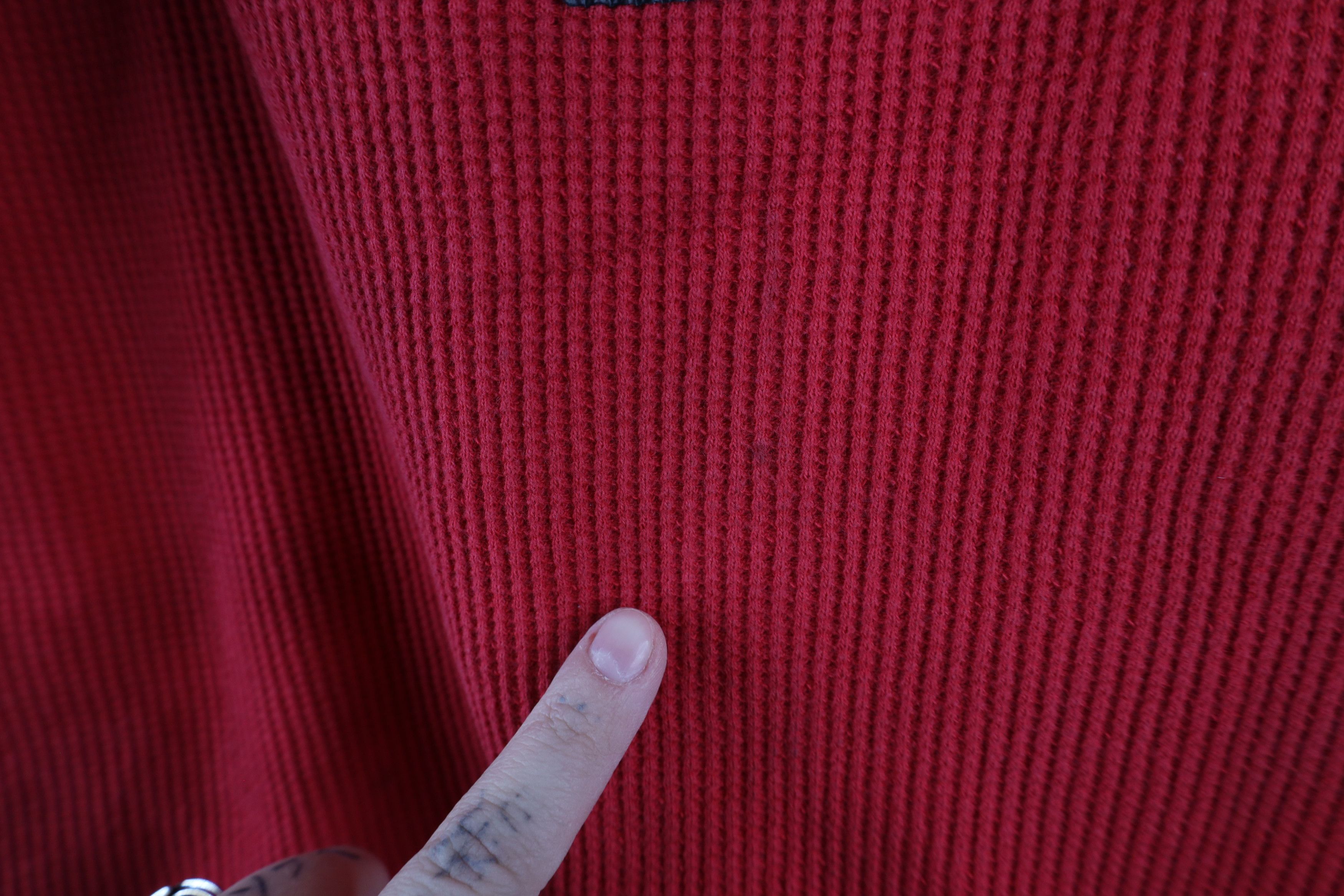 Vintage Vintage State University Thermal Waffle Knit T-Shirt Red Size US XL / EU 56 / 4 - 5 Thumbnail