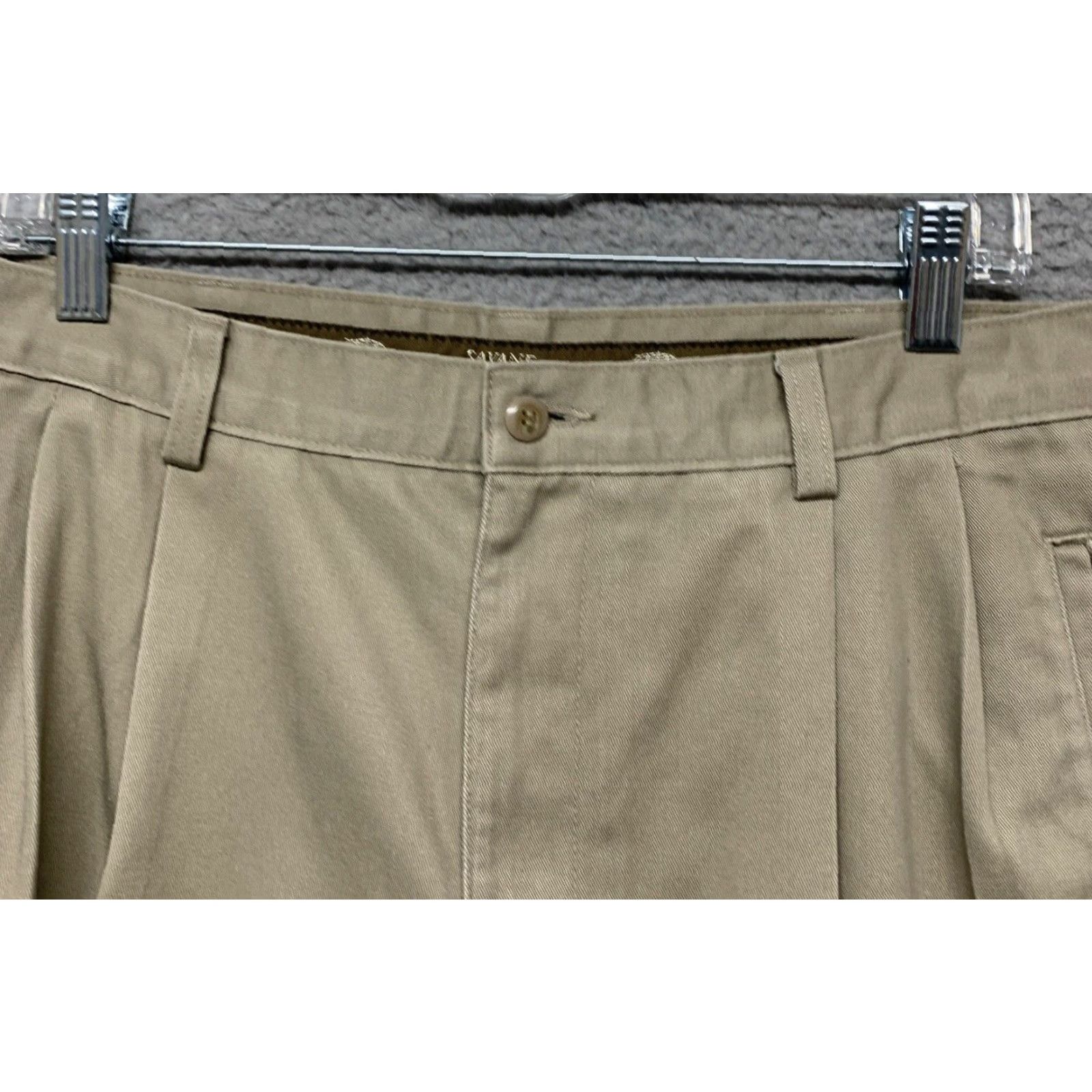Logo 7 Dress Pants Men's 34W x 30L Tan Pleated Front Cuffed Hem Button Pockets LOGO Dress Pants Mens 34W 30L Tan Pleated Front Cuffed Hem Button Pockets Size US 34 / EU 50 - 7 Thumbnail