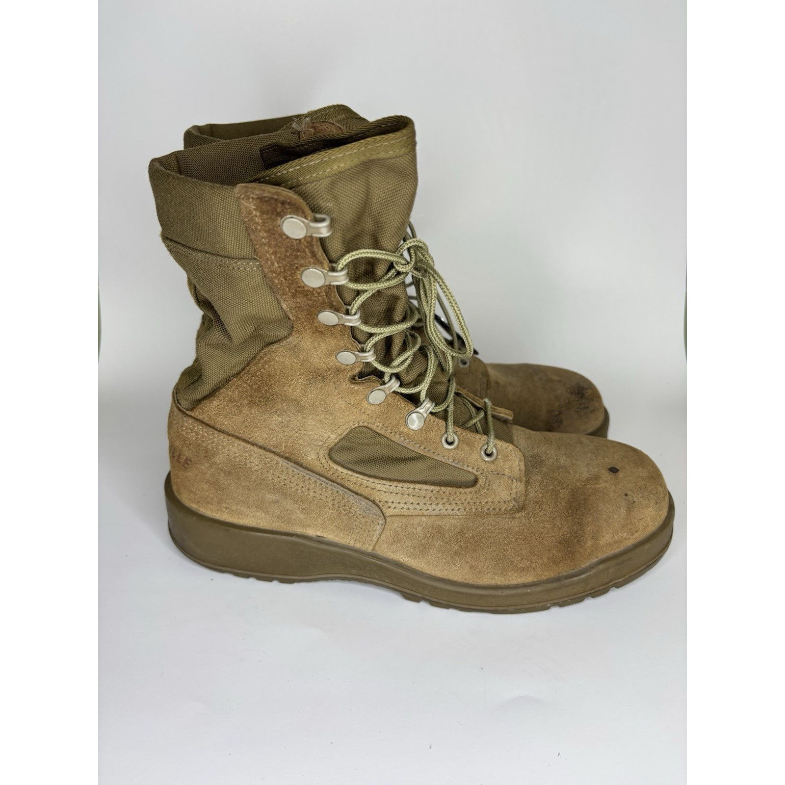 Belleville Belleville Boots Steel Toe Men Size 10R Green Brown Suede La Size US 10 / EU 43 - 8 Thumbnail