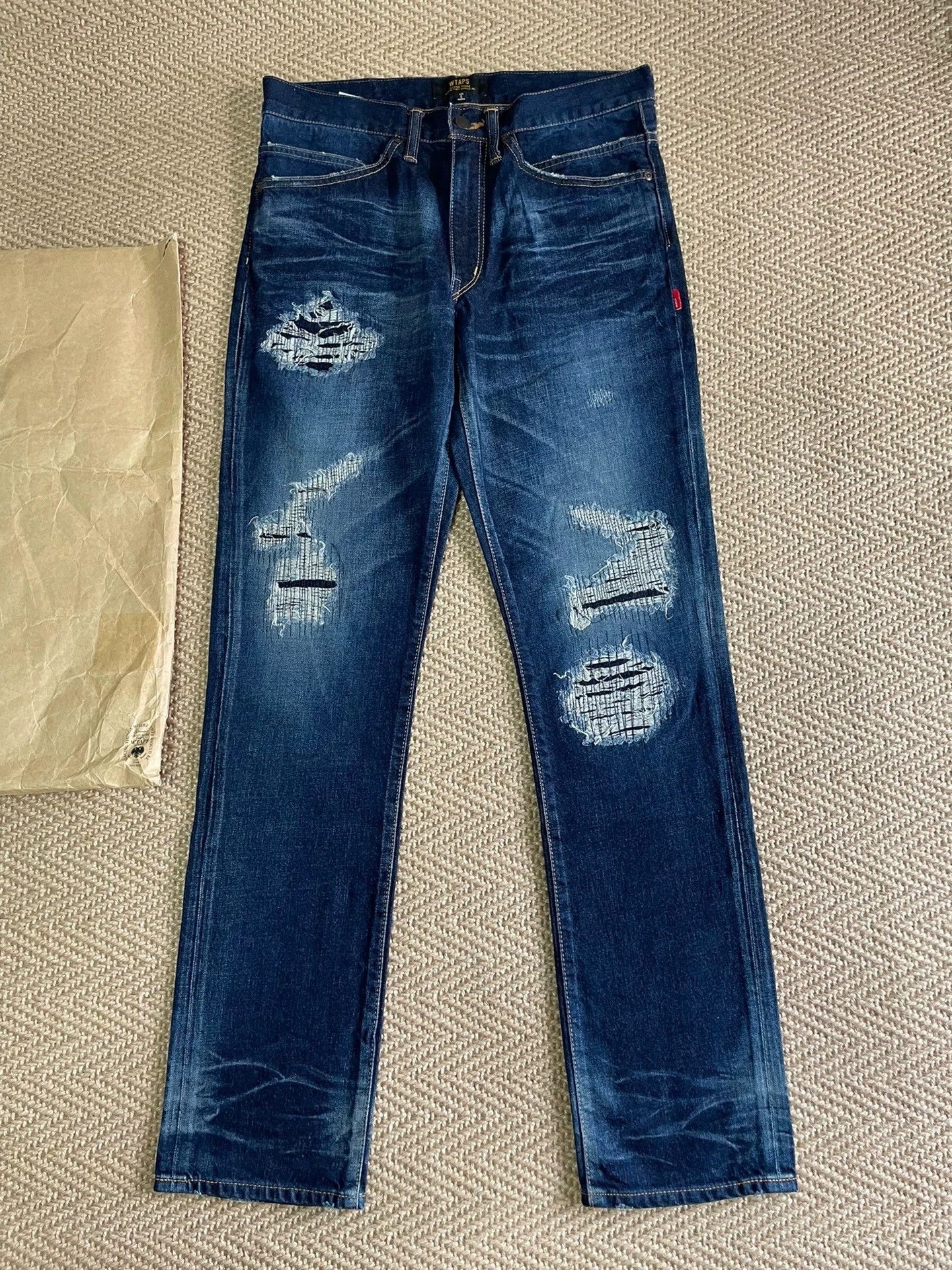 Wtaps Blue Distressed Denim Jeans Size 30 Size US 30 / EU 46 - 1 Thumbnail