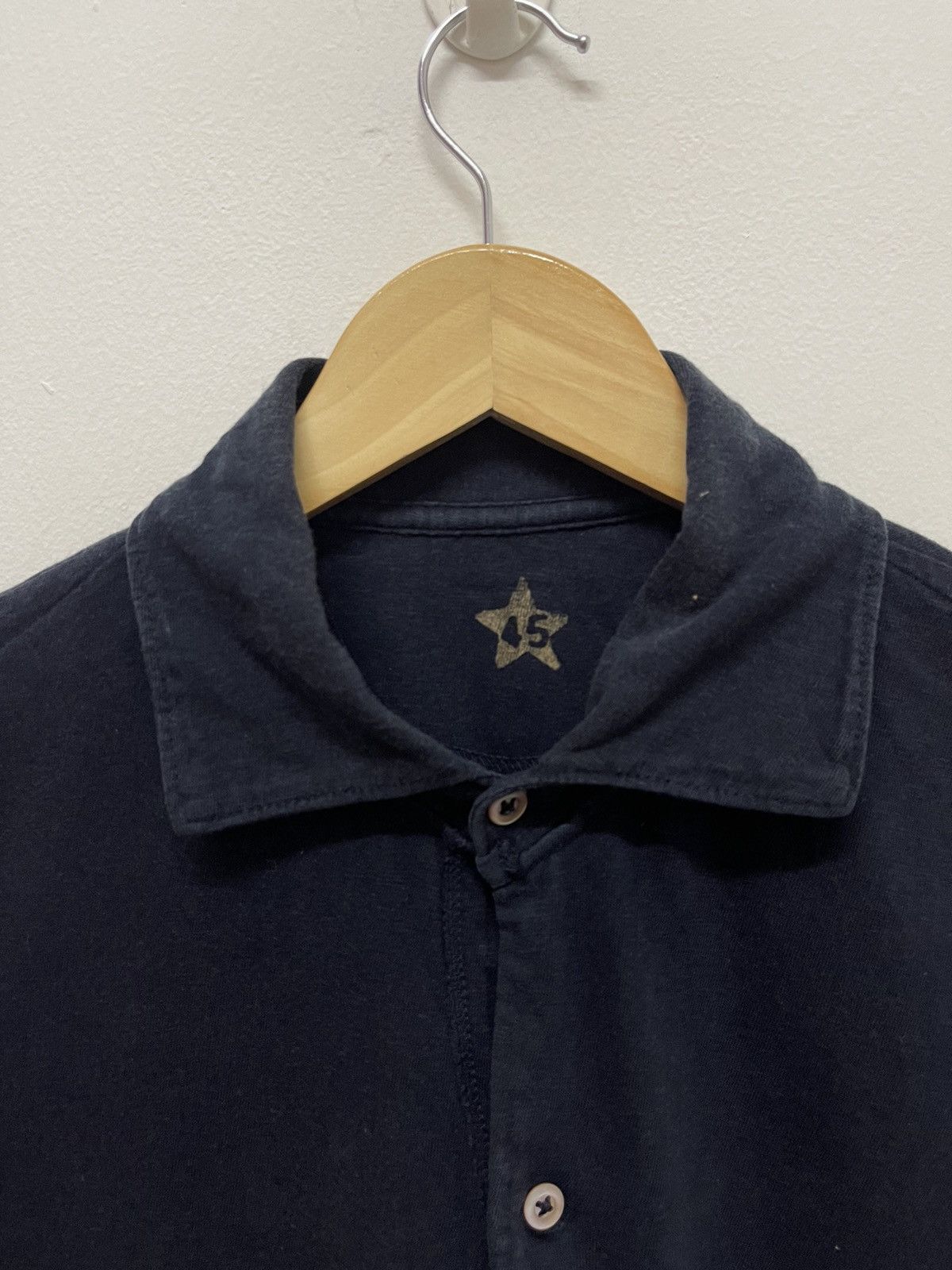 45rpm × Vintage Vintage 45RPM Indigo Deep Dyed Polos Tshirt Size US M / EU 48-50 / 2 - 2 Thumbnail