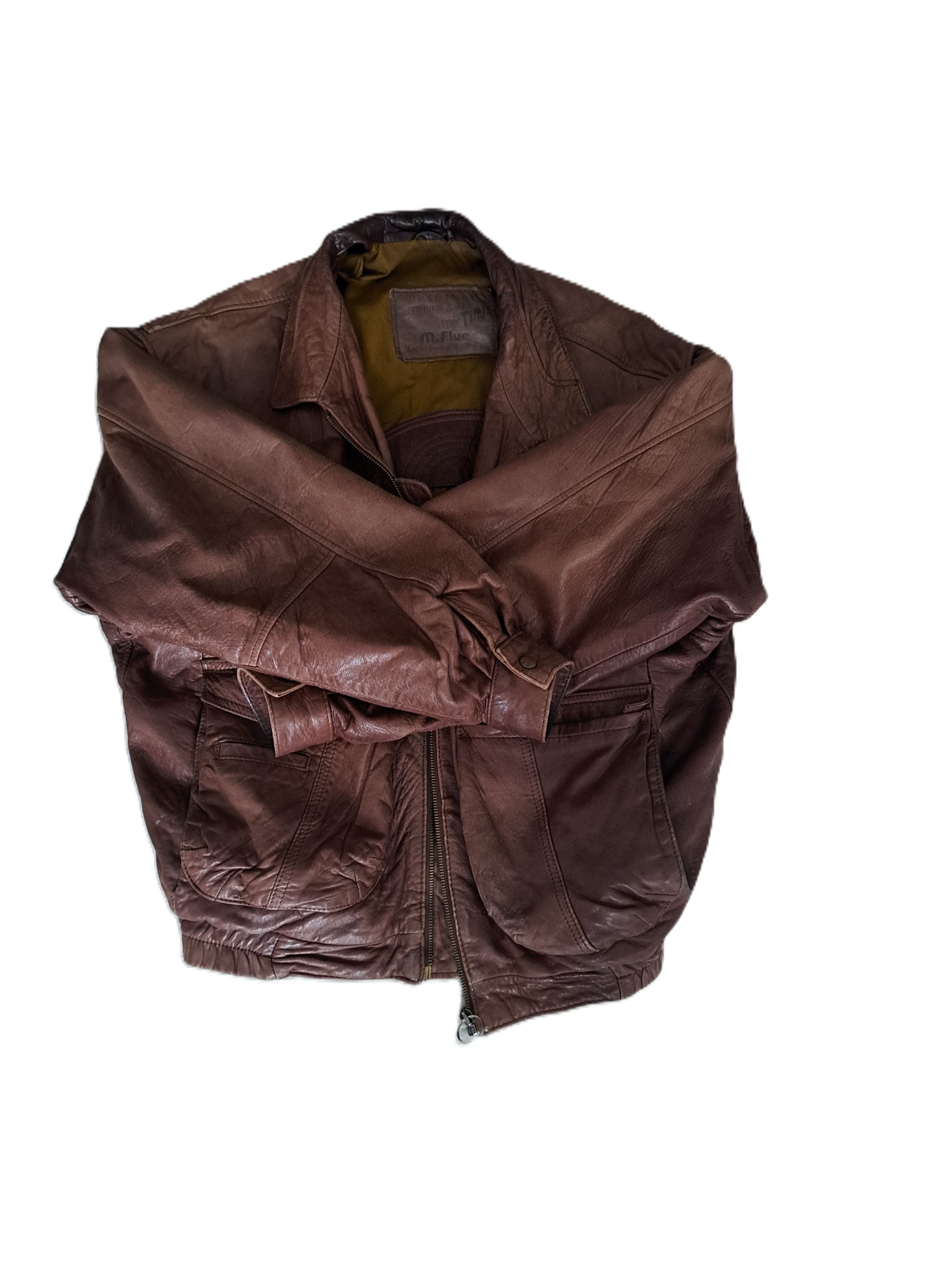 Other Brown leather bomber jacket Size US L / EU 52-54 / 3 - 2 Thumbnail