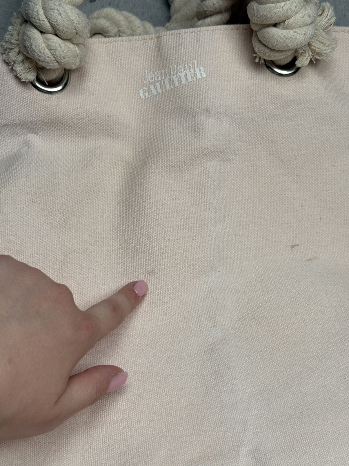 Archive Jean Paul Gaultier Rare Powder Rope Tote Beach Bag