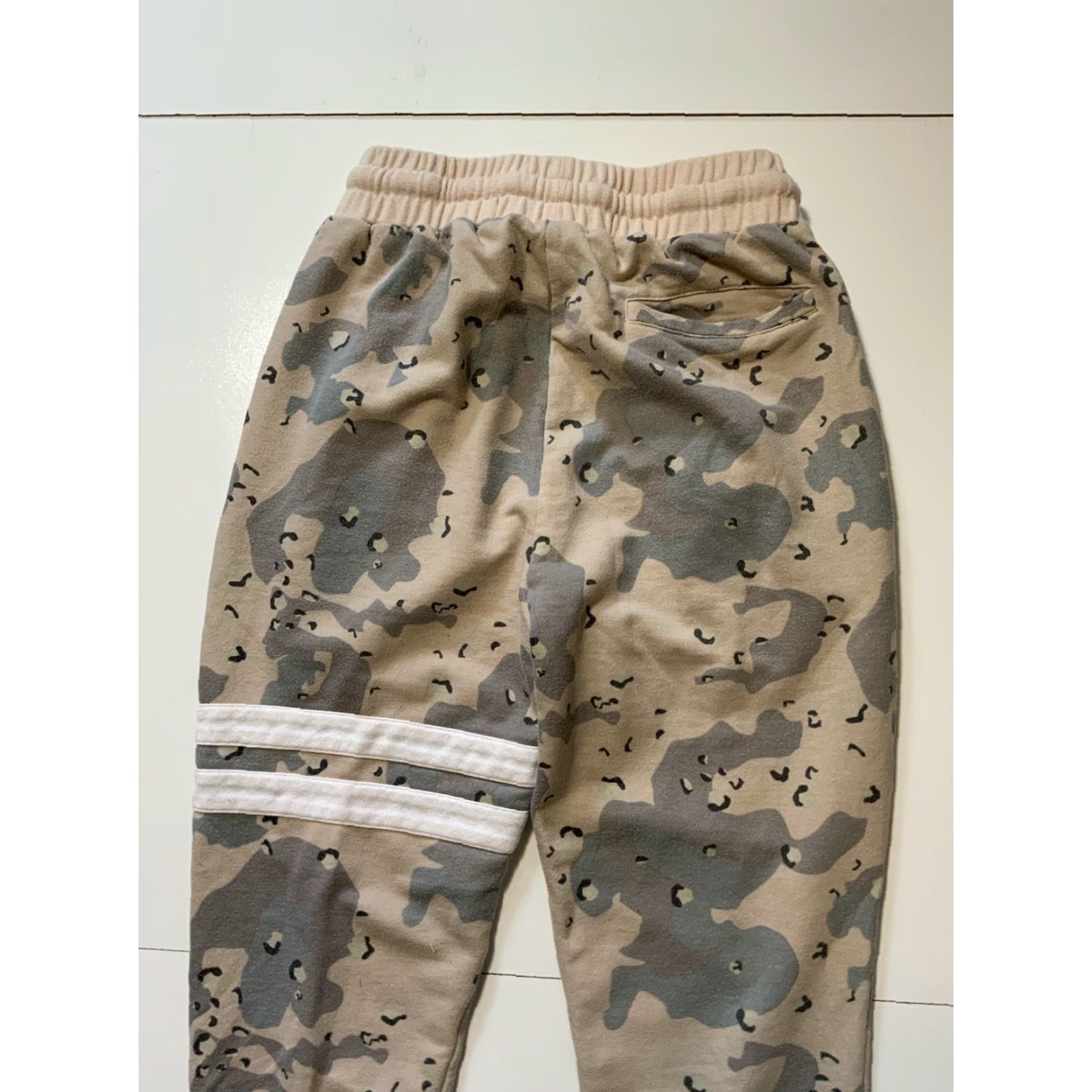 CHOCOOLATE Fly Society Chocolate Chip Camo Striped Drawstring Jogger Sweatpants Sz. M Size US 31 - 7 Thumbnail