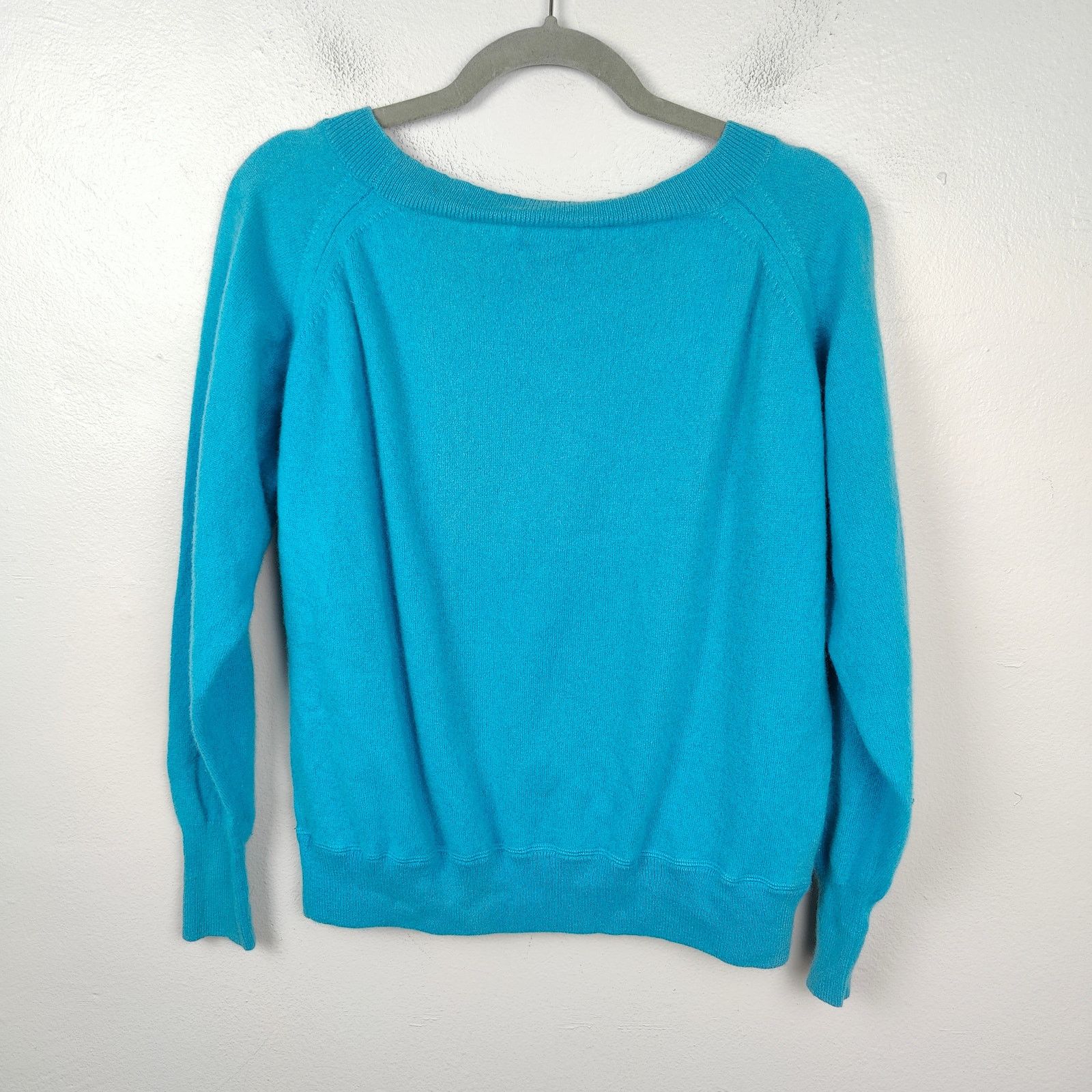 J.Crew J Crew 100% Cashmere Sweater Womens Medium Bright Blue Size M / US 6-8 / IT 42-44 - 6 Thumbnail